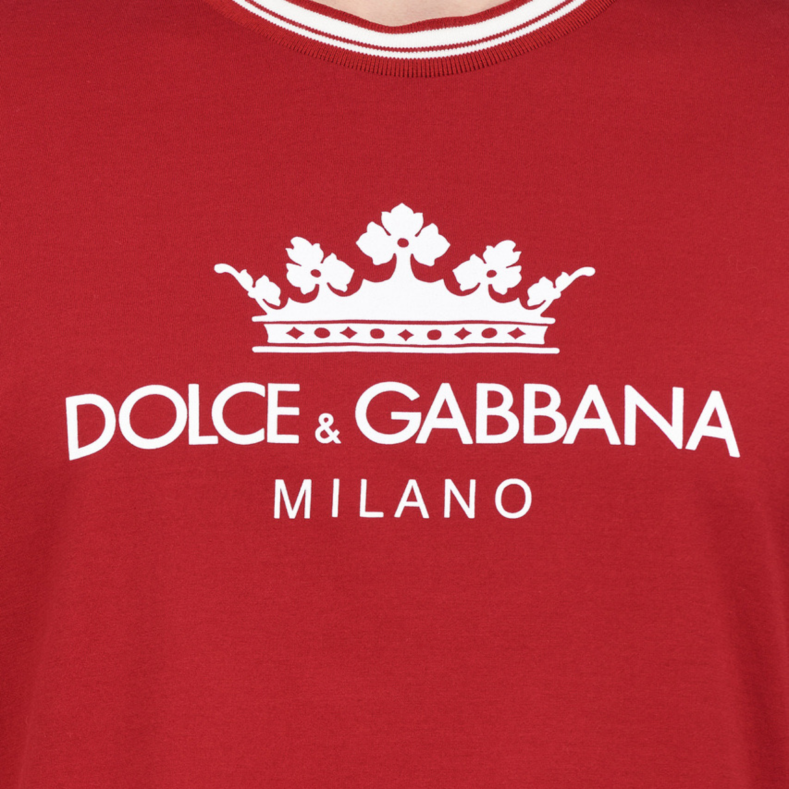 Мъжка червена тениска Dolce & Gabbana Millannials Men T-shirt G8IW5T FU7EQ