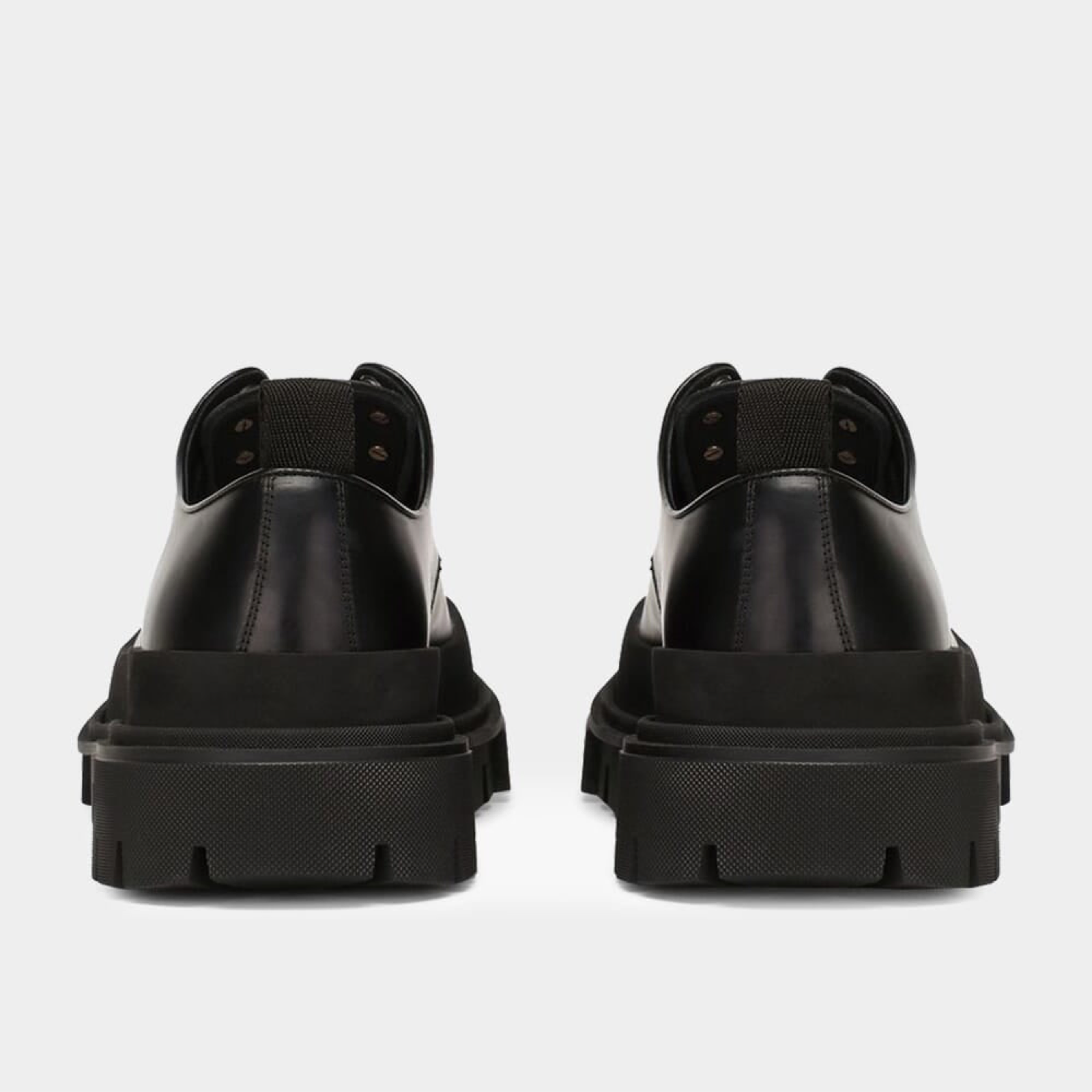 Dolce & Gabbana Dark Side Hi-Trekking Men Derby Shoes Heel View