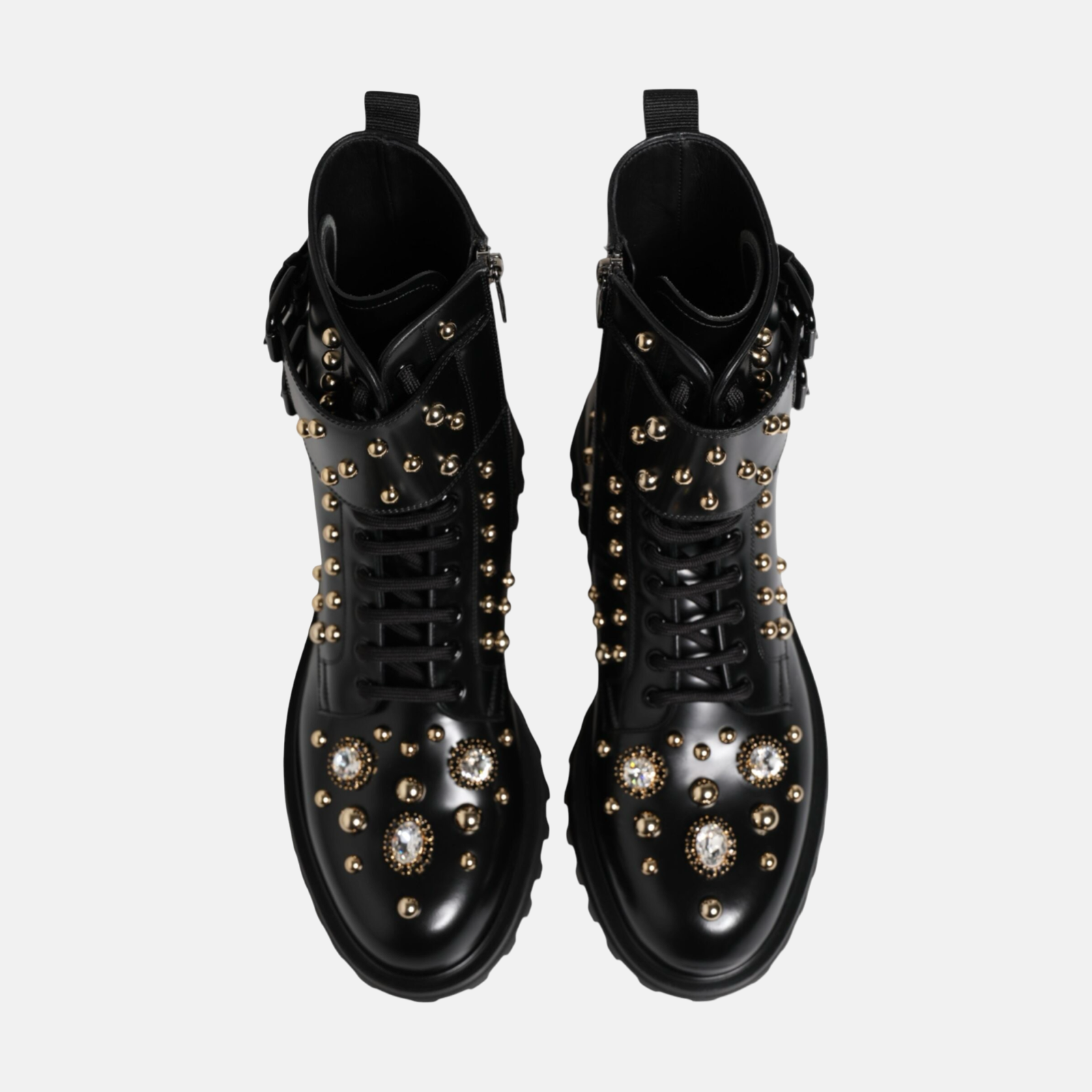 Dolce & Gabbana Studded Mid Calf Men Boots Top View