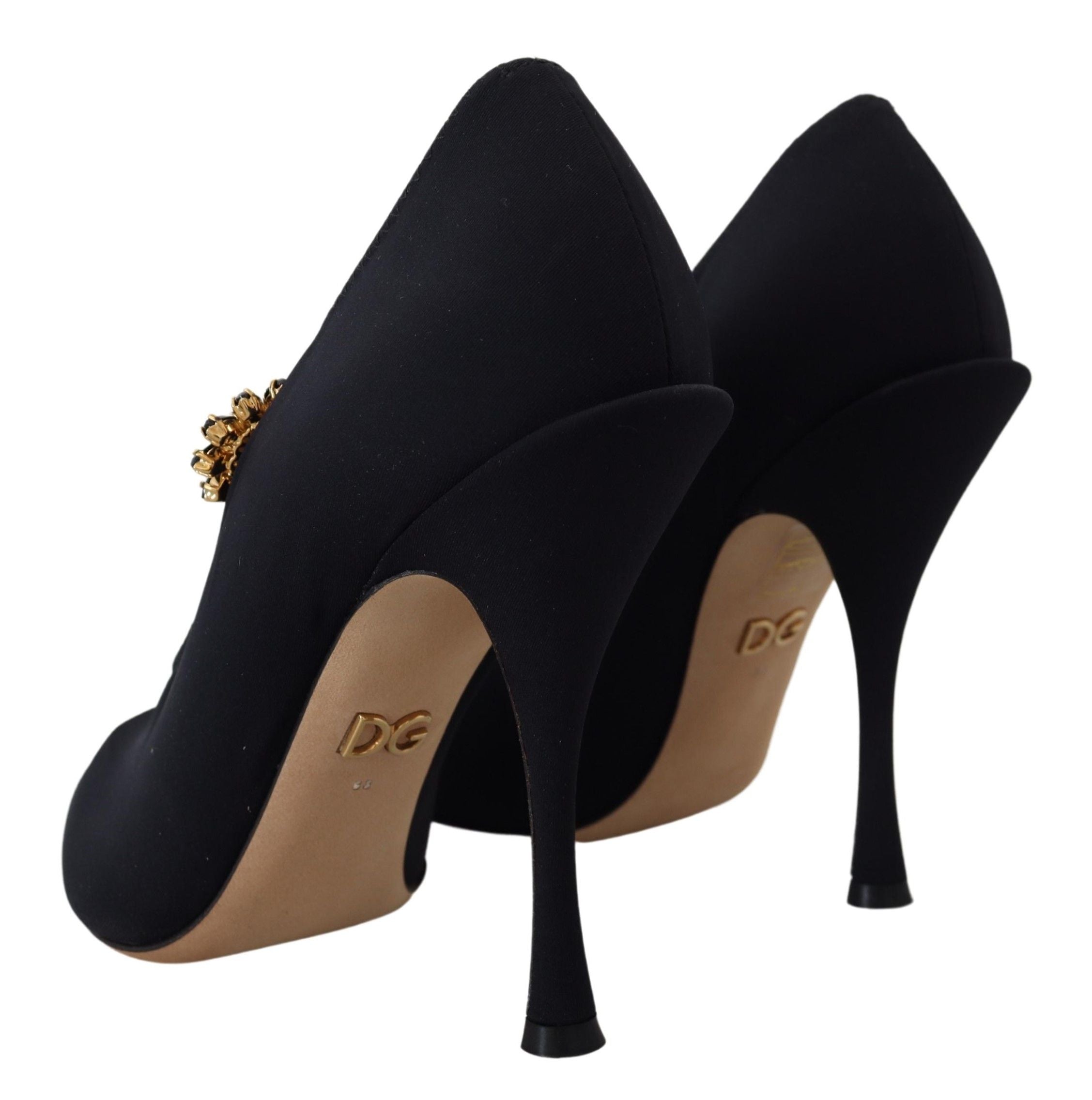 Dolce & Gabbana Chic Black Mary Jane чорапи с кристали
