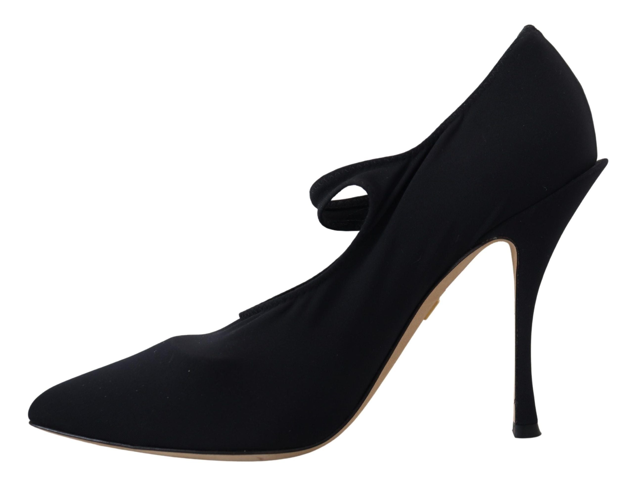 Dolce & Gabbana Chic Black Mary Jane чорапи с кристали