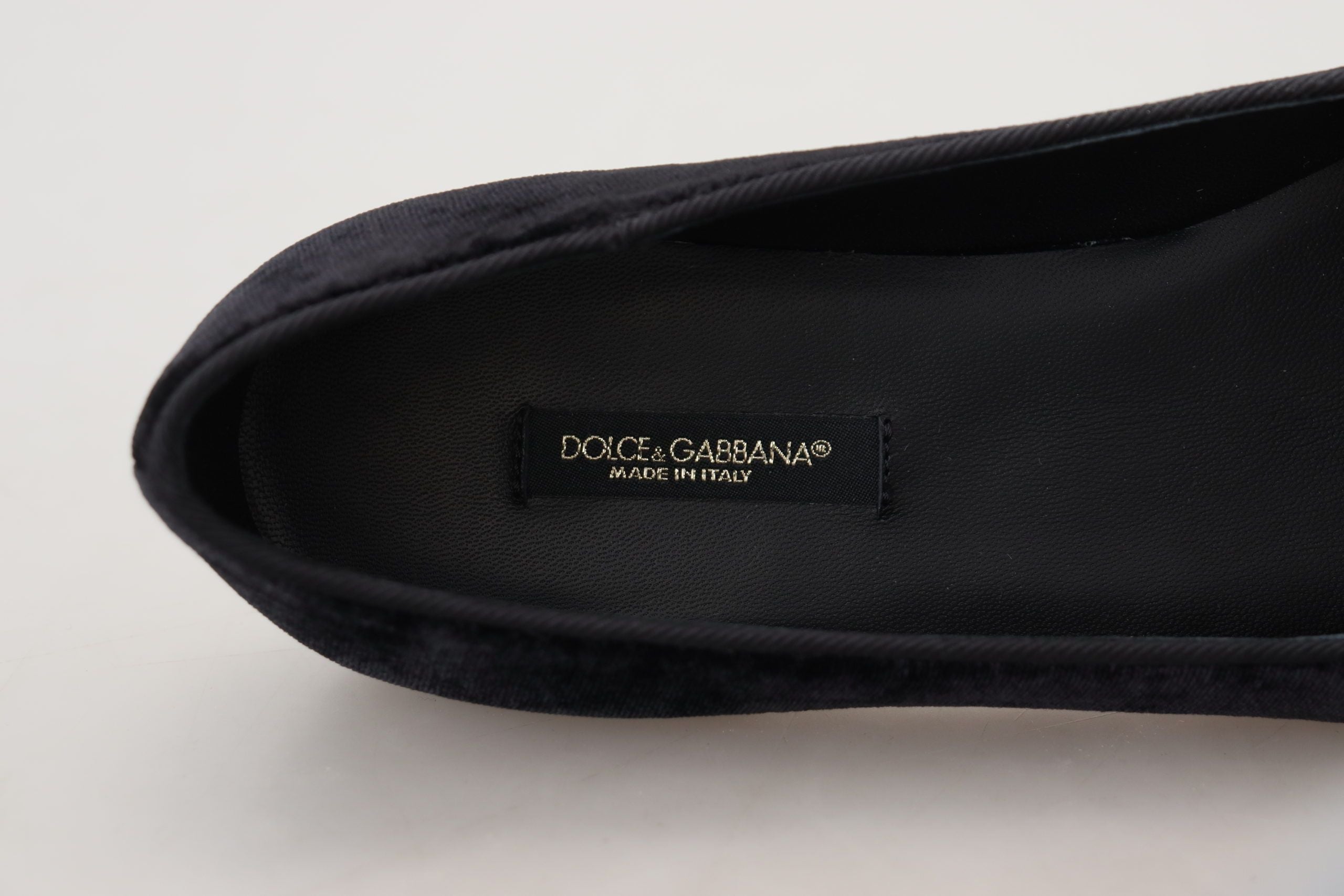 Dolce & Gabbana Елегантни мокасини от черна копринена смес