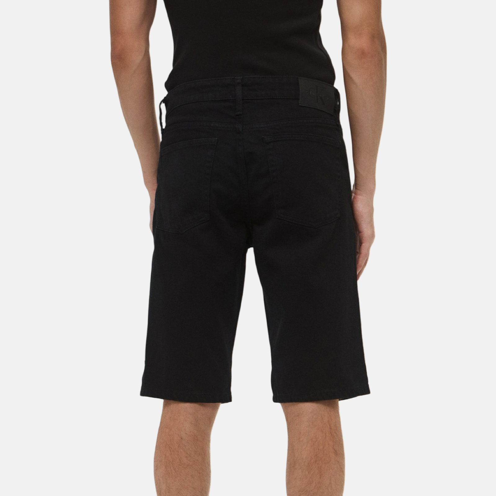 Мъжки черни къси дънки Calvin Klein Jeans J30J327514 Back View