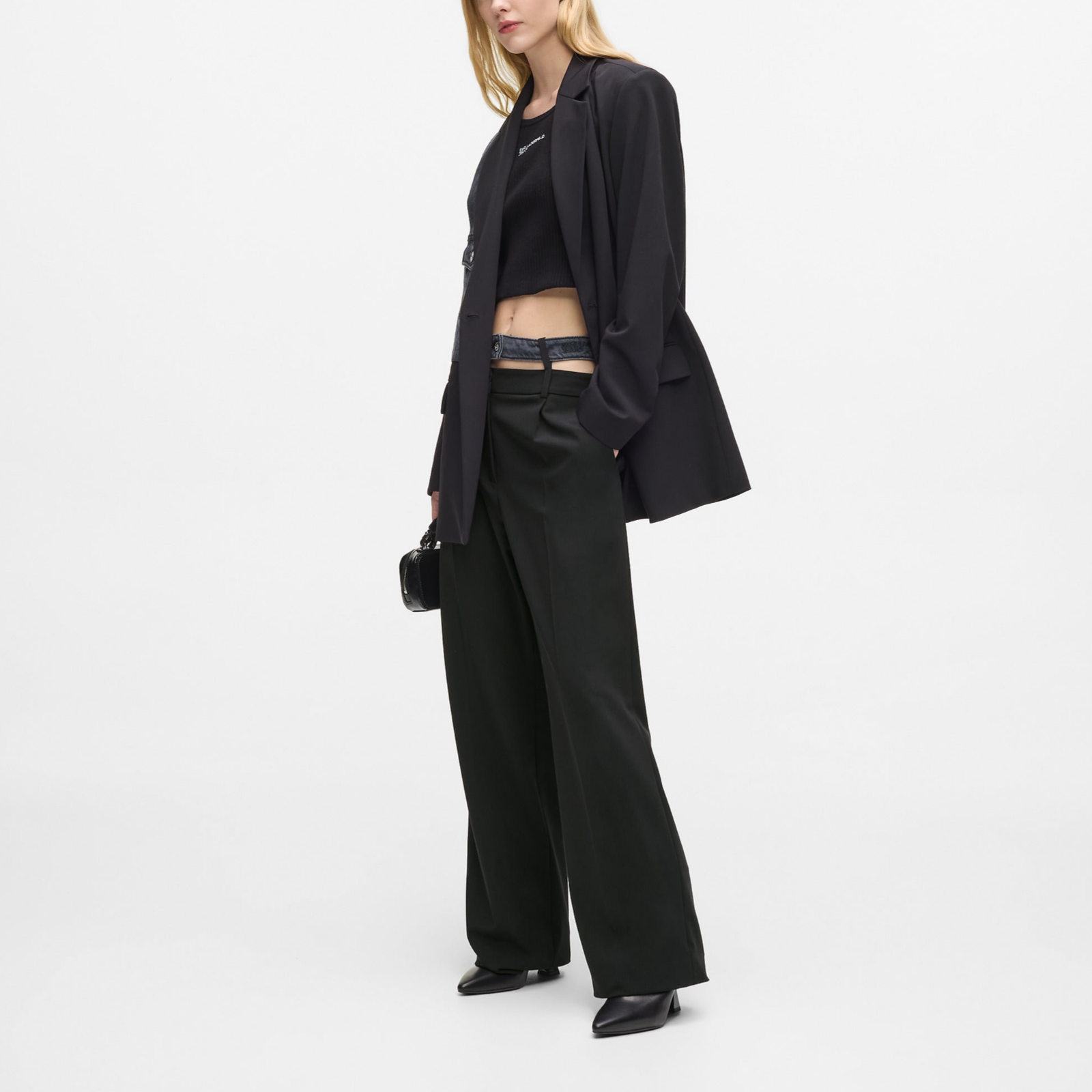 Дамски панталони Karl Lagerfeld Jeans Women Trousers B1W10085 1GJ Side View