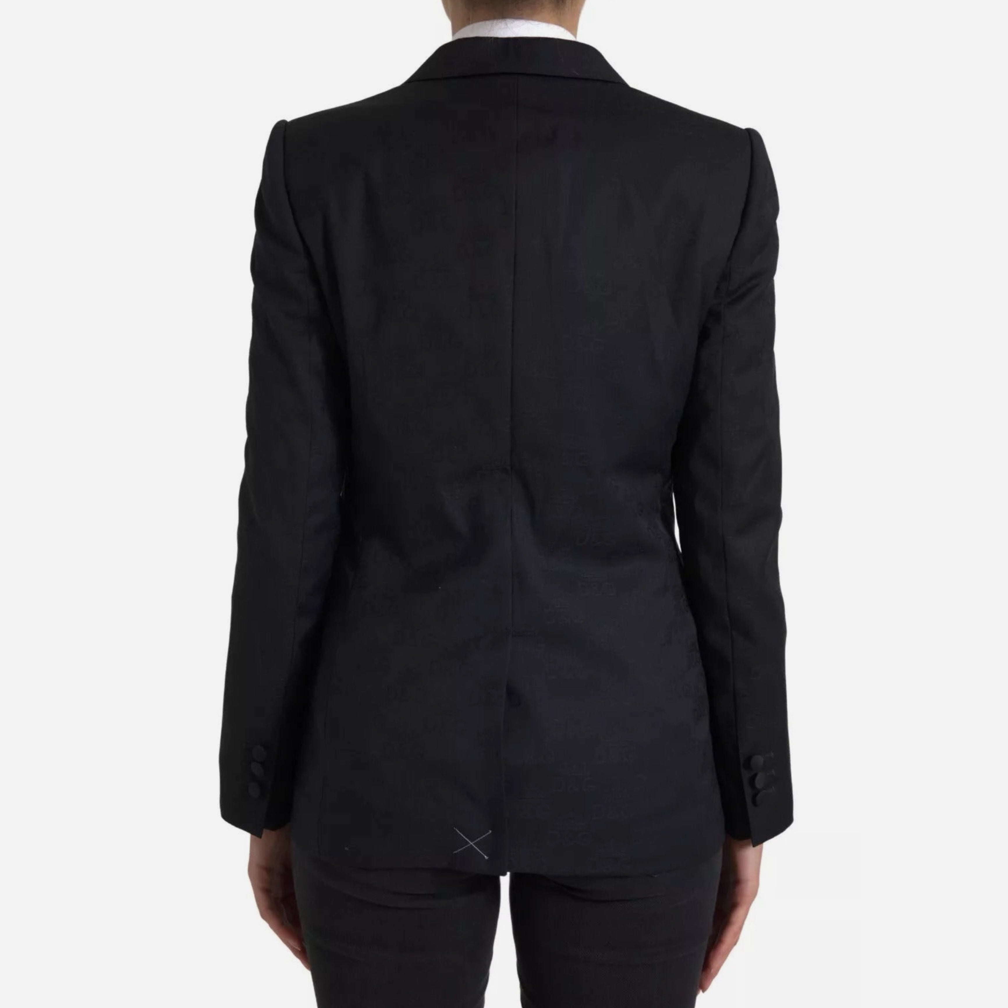 Дамско черно вълнено сако DOLCE & GABBANA Women’s Luxury Black Wool Blazer