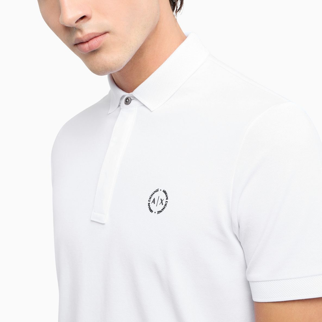 Мъжка бяла поло тениска Armani Exchange 8NZF91ZJ81Z11100