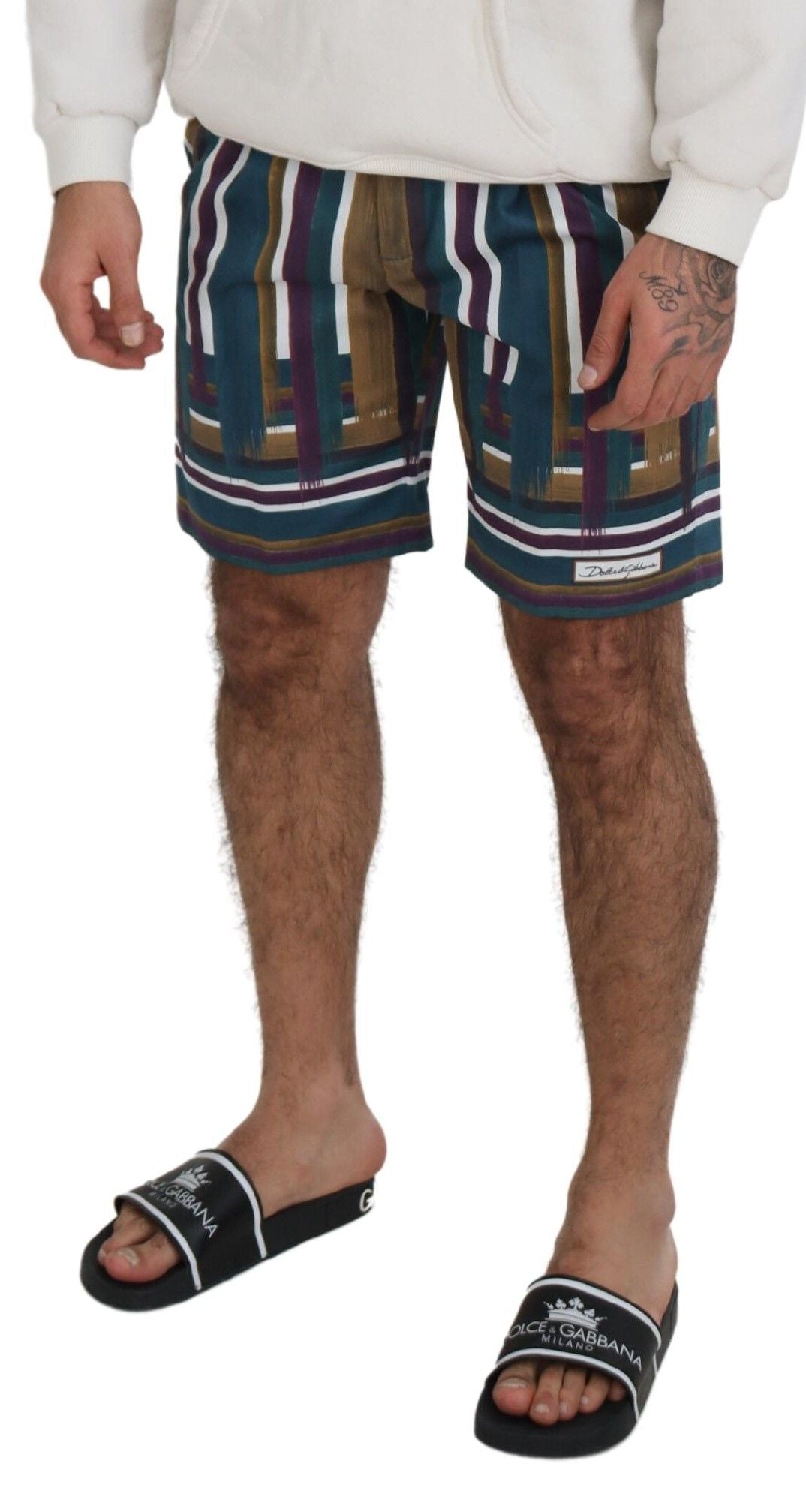 Dolce & Gabbana Chic Multicolor Chino Shorts - стандартна кройка