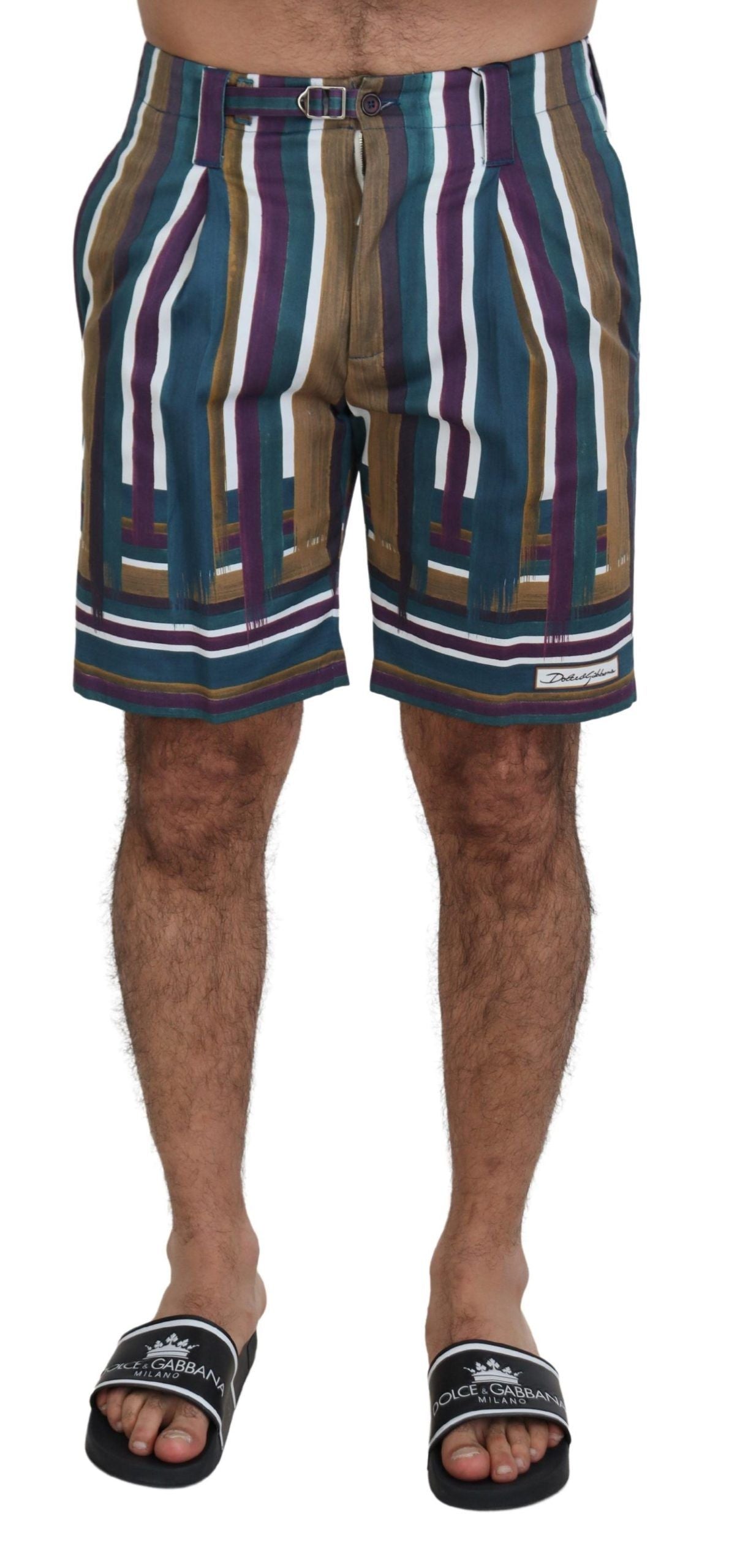 Dolce & Gabbana Chic Multicolor Chino Shorts - стандартна кройка