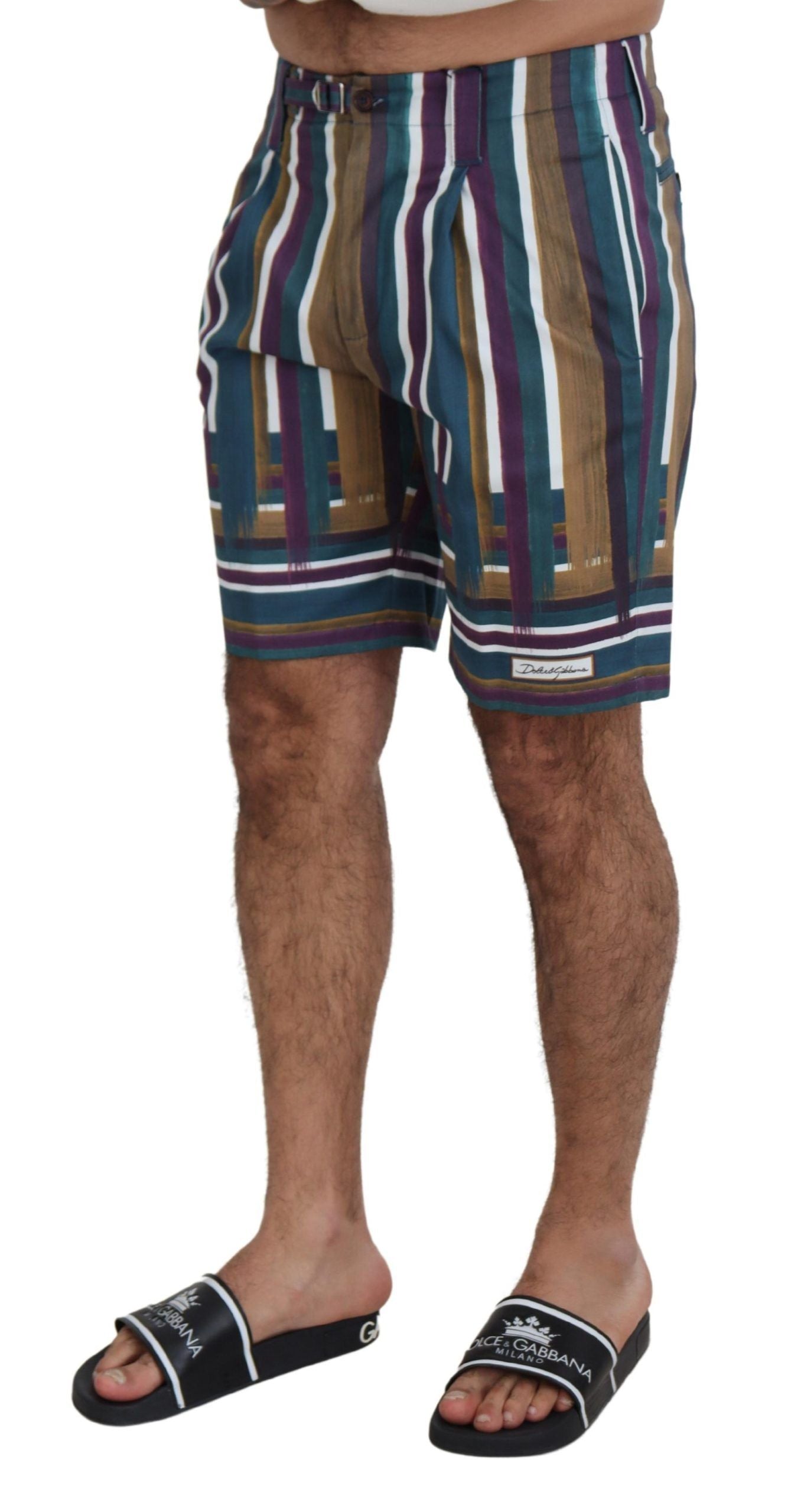 Dolce & Gabbana Chic Multicolor Chino Shorts - стандартна кройка