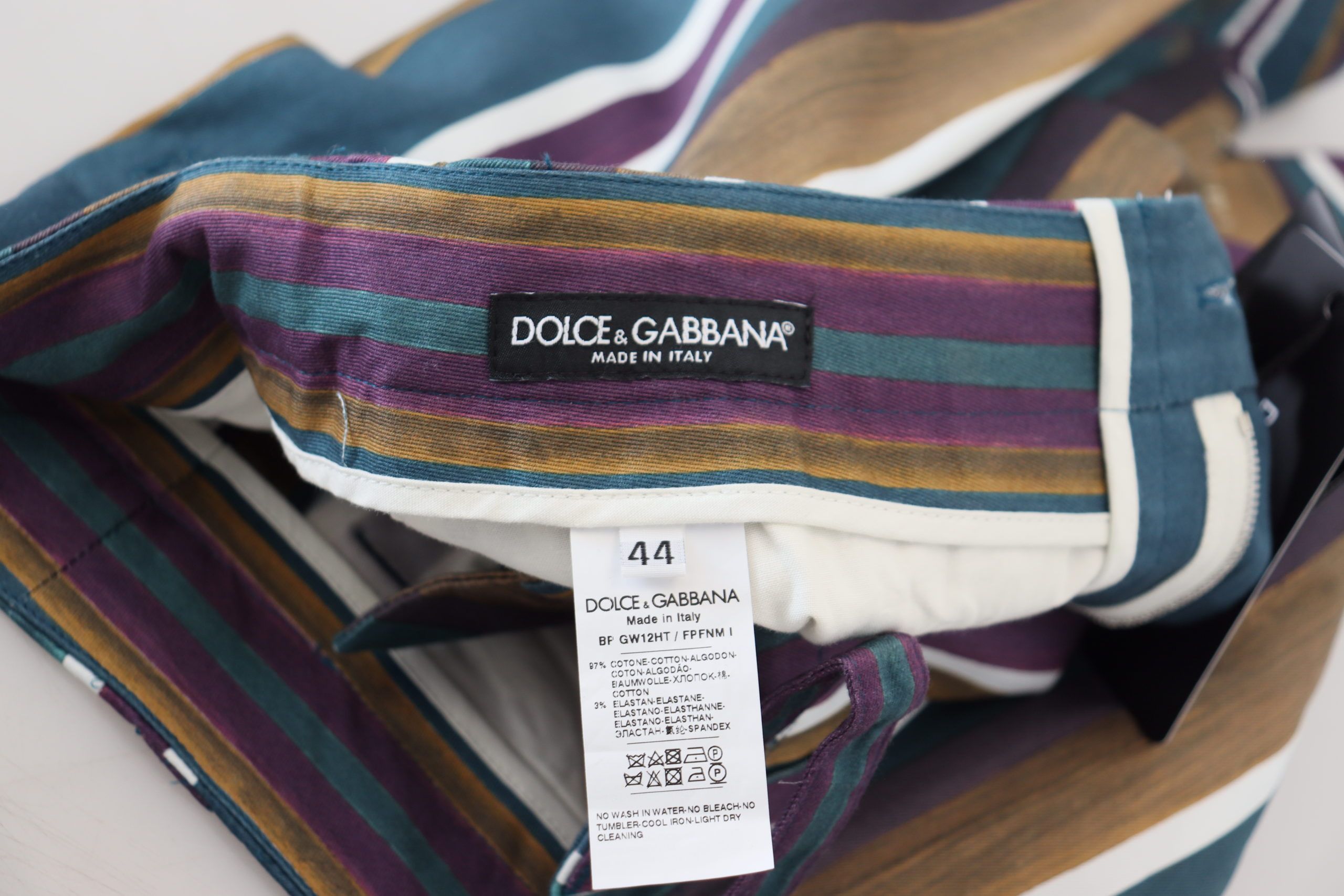 Dolce & Gabbana Chic Multicolor Chino Shorts - стандартна кройка
