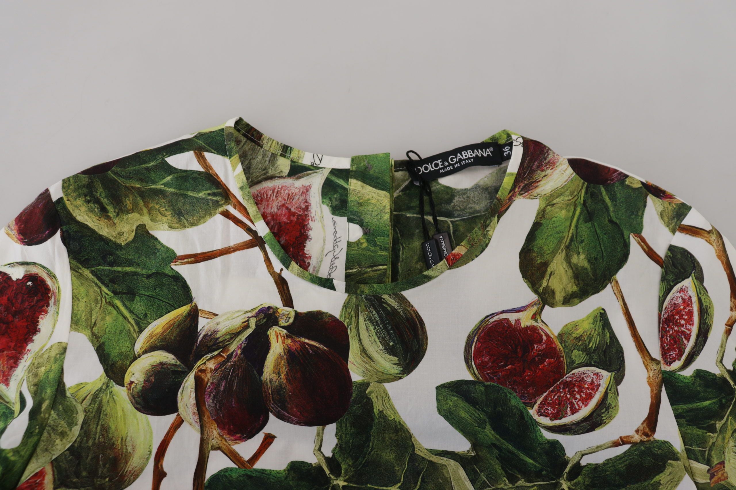 Dolce & Gabbana Chic Памучно горнище с многоцветен принт на смокини