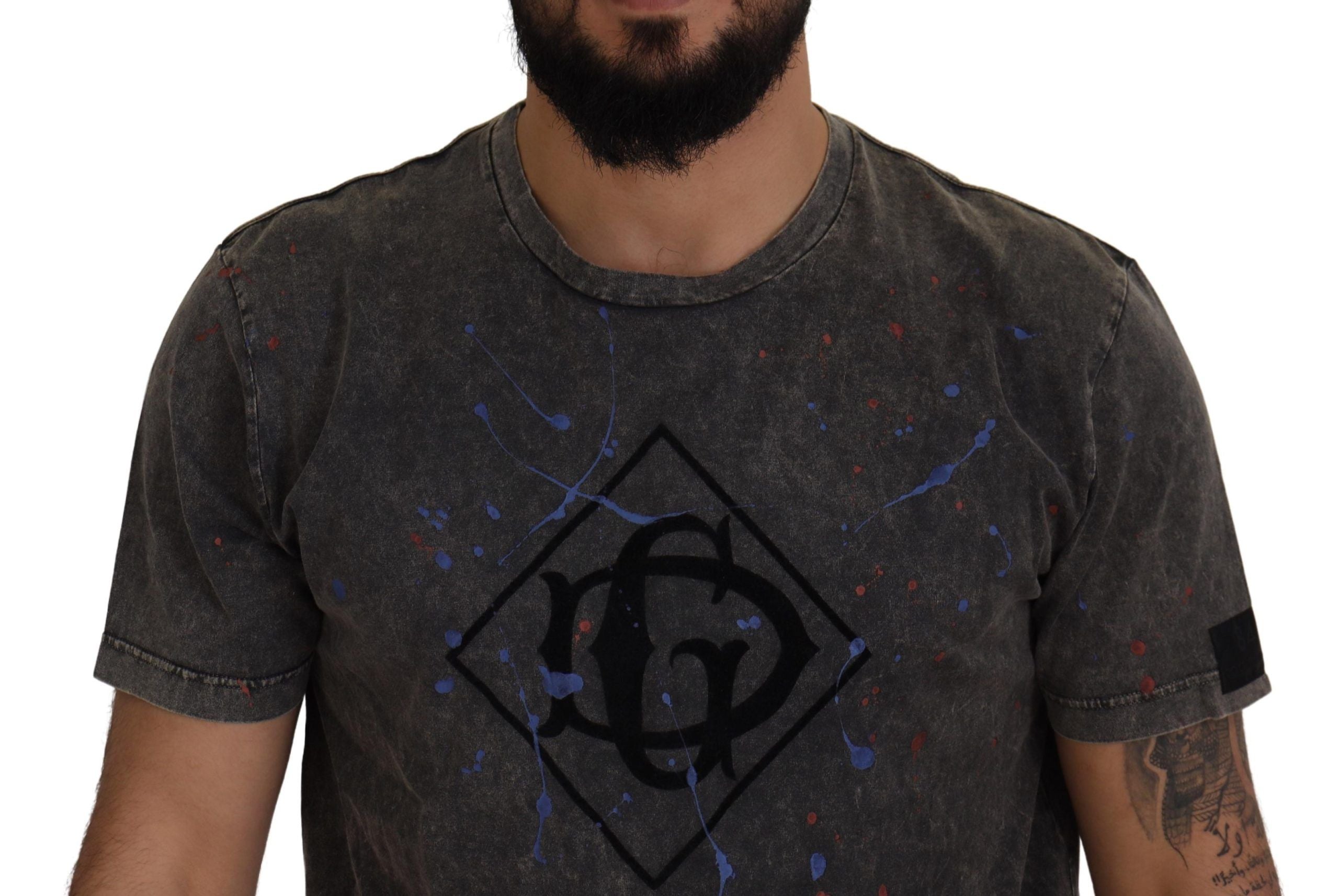 Dolce & Gabbana Discolored DG Logo Men T-shirt