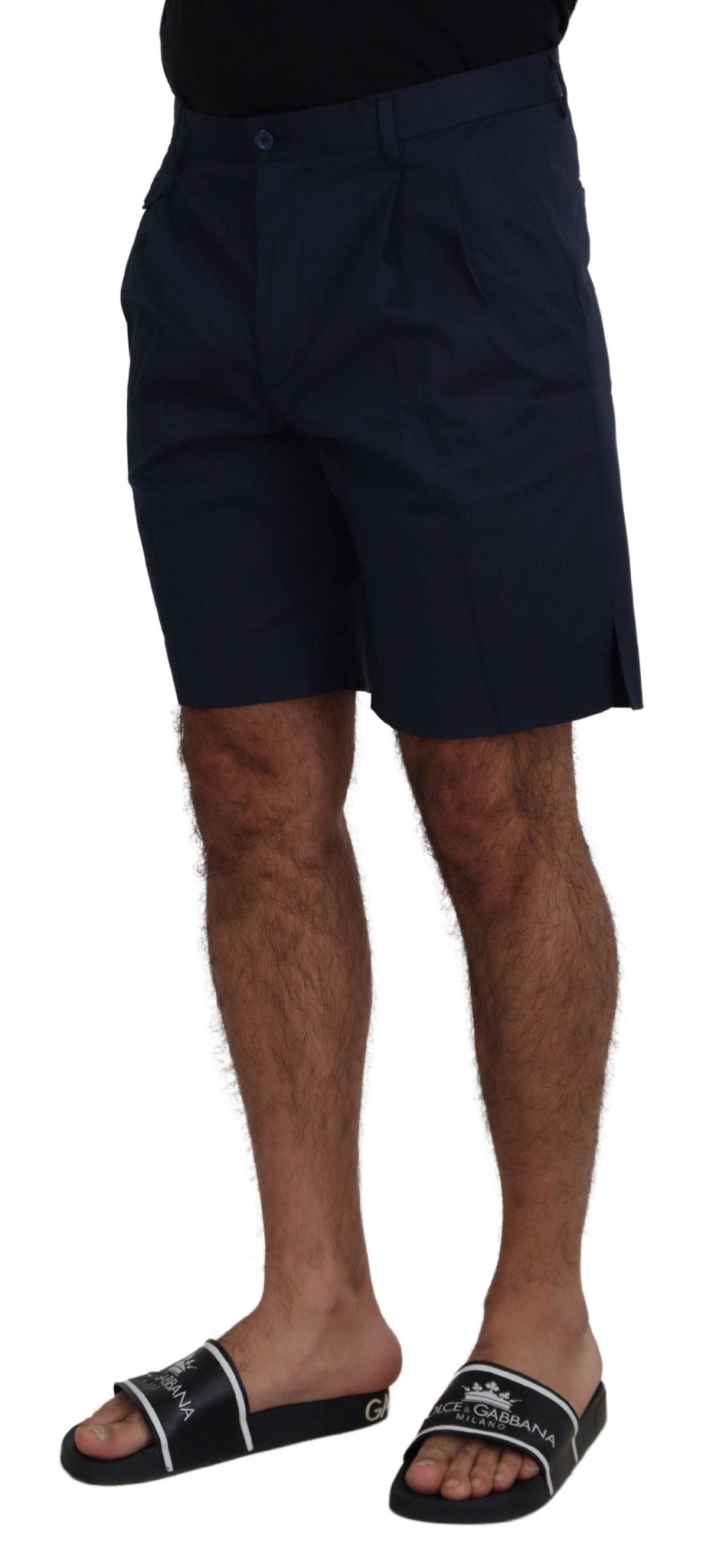 Dolce & Gabbana Елегантни сини къси панталони Chino