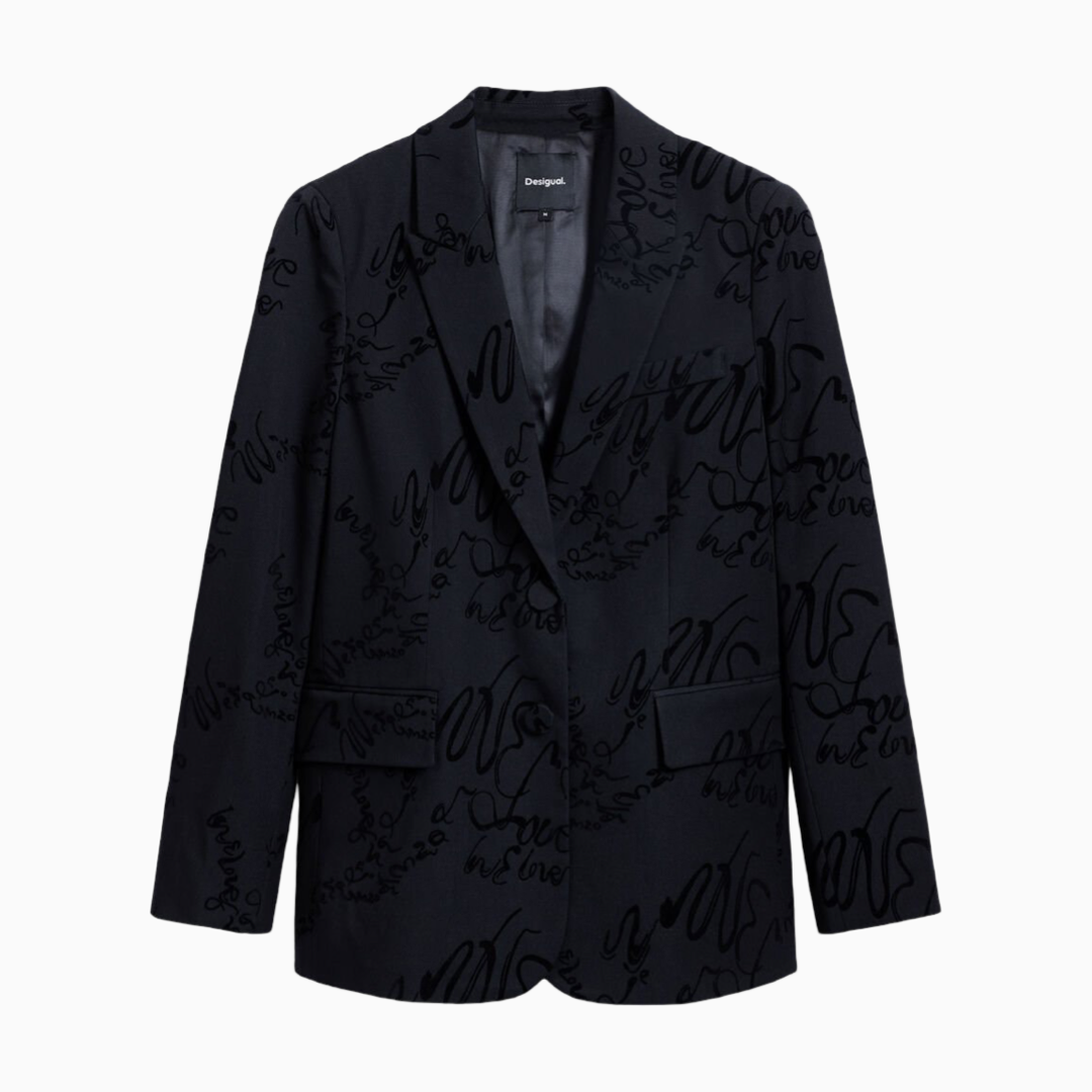 Дамско черно сако Desigual 25SWEW22