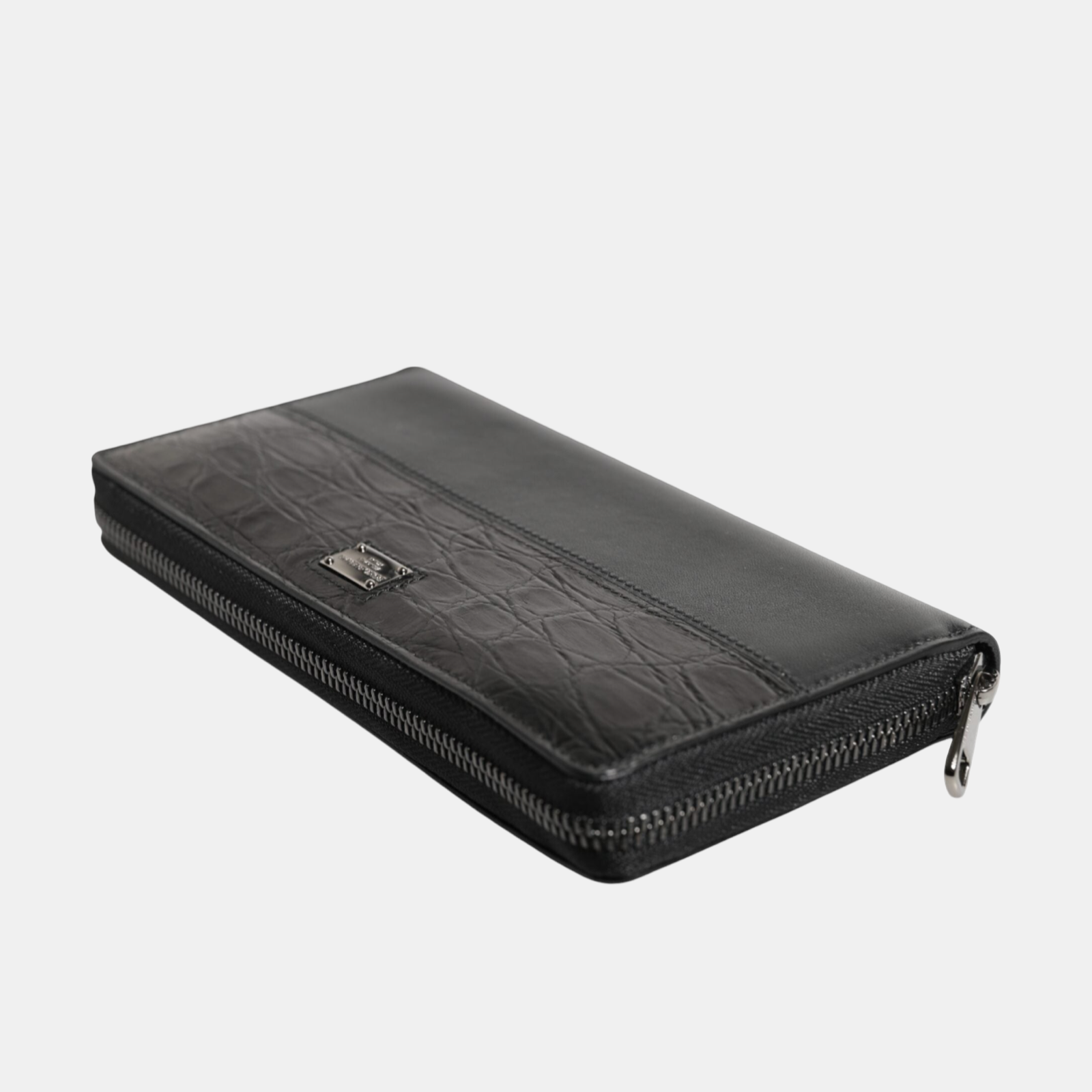 Dolce & Gabbana Logo Plaque Zip Around Continental Wallet BP1672 A2G19 8B956 Top View