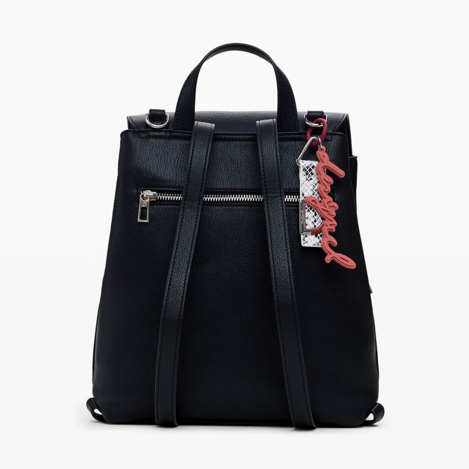 Дамска черна раница Desigual Rucksack 25WAKP19 Back View