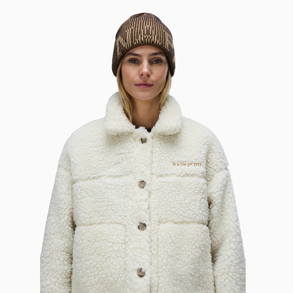 Дамско яке Napapijri Women Sama Fleece Jacket NP0A8BA4 N1J Close-Up