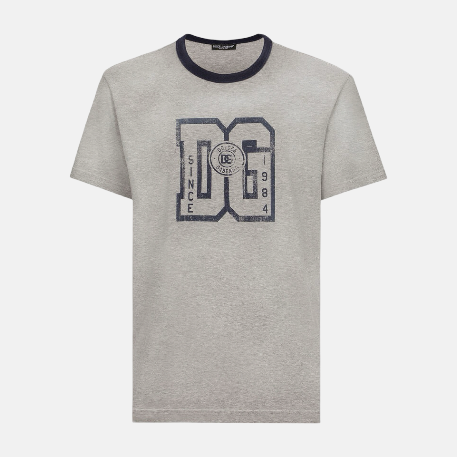 Мъжка сива тениска Dolce & Gabbana Logo Print Men T-shirt
