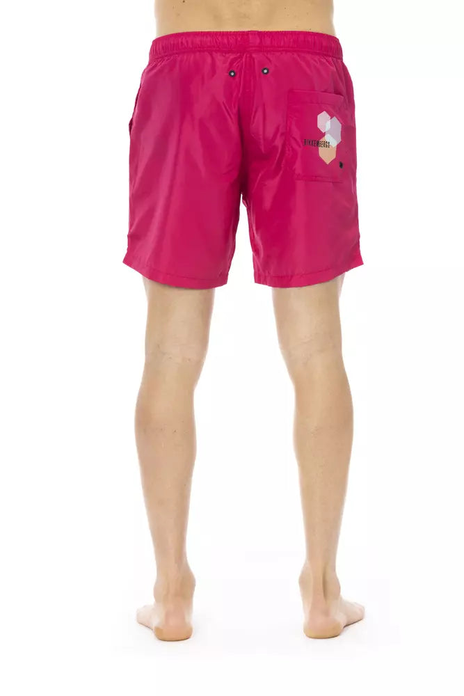 Мъжки плувни шорти Bikkembergs Fuchsia от полиестер