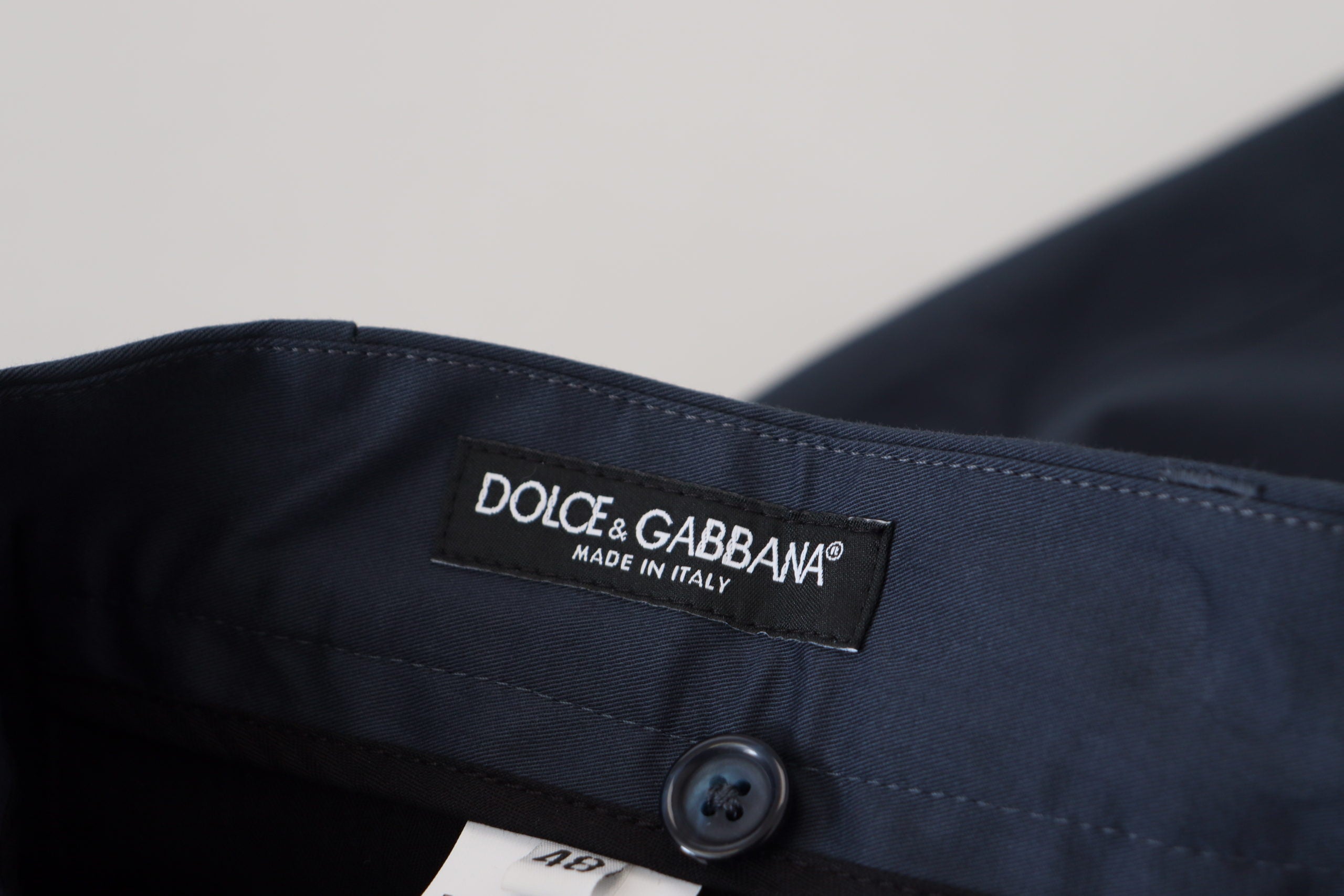 Dolce & Gabbana Елегантни къси панталони от синя смес от памук
