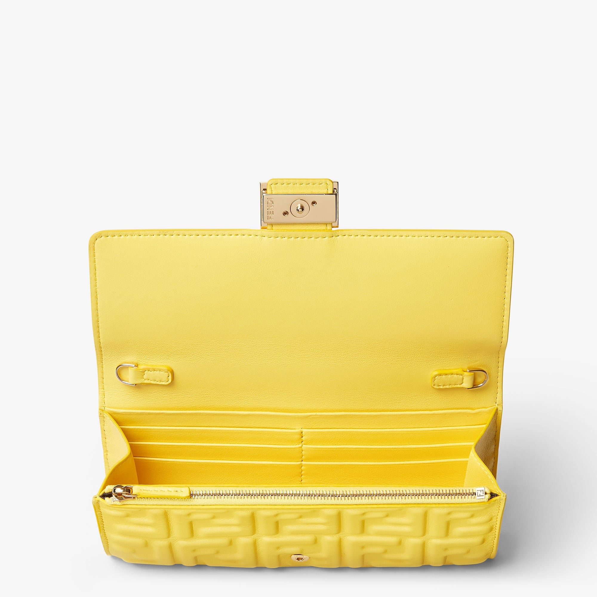 Fendi Baguette Continental Wallet With Chain 8M0565AAJDF1TD0 Inside View