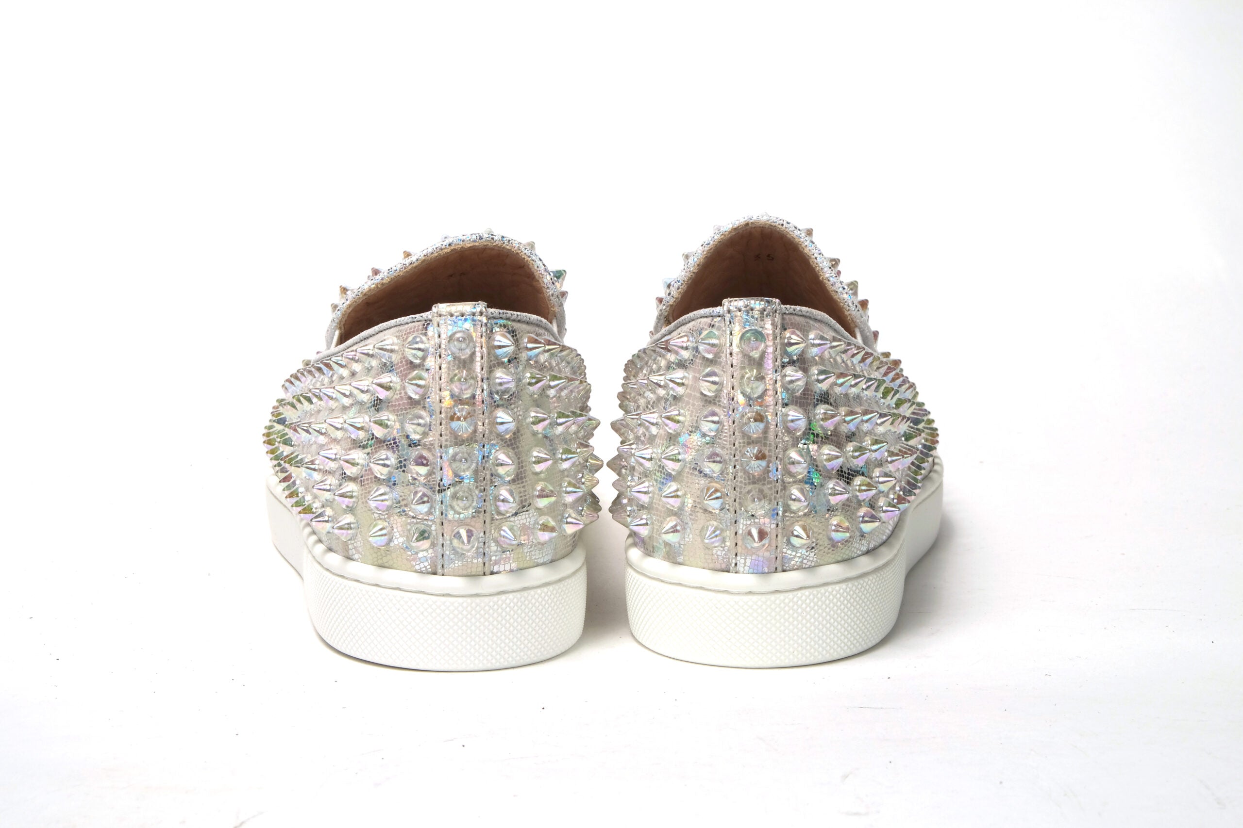 Дамски маратонки Christian Louboutin с бял корем/прозрачен корем