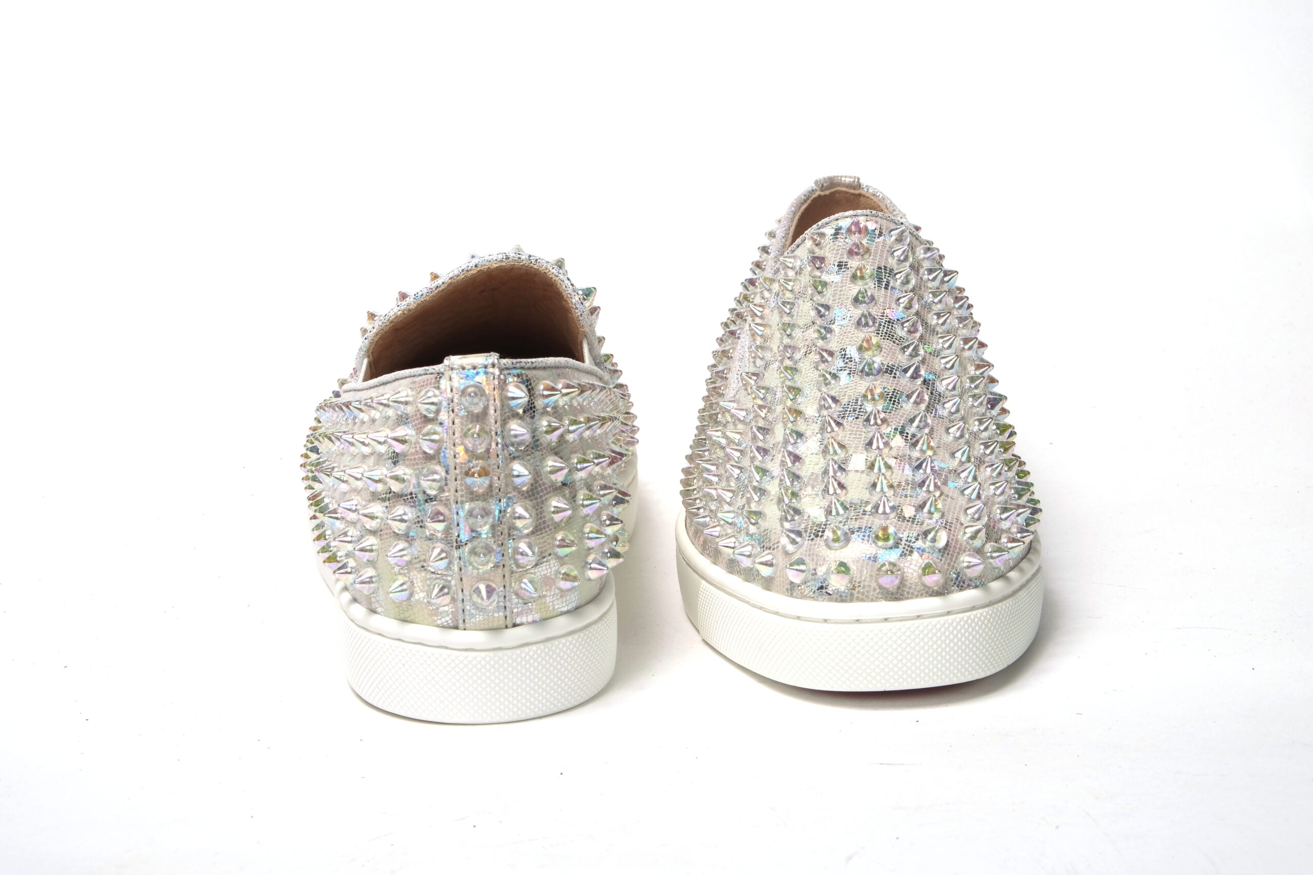Дамски маратонки Christian Louboutin с бял корем/прозрачен корем