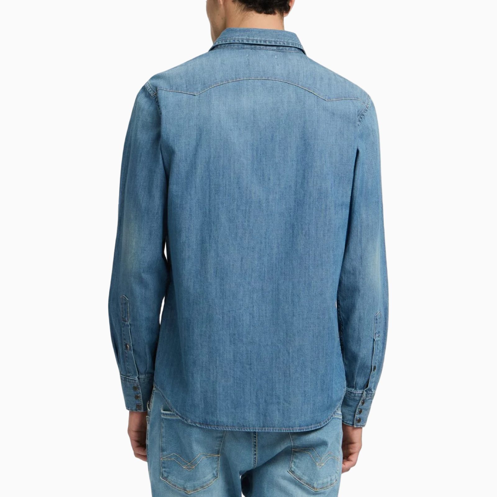 Мъжка дънкова риза Replay Men Shirt M4023T.000.26C 94A Back View