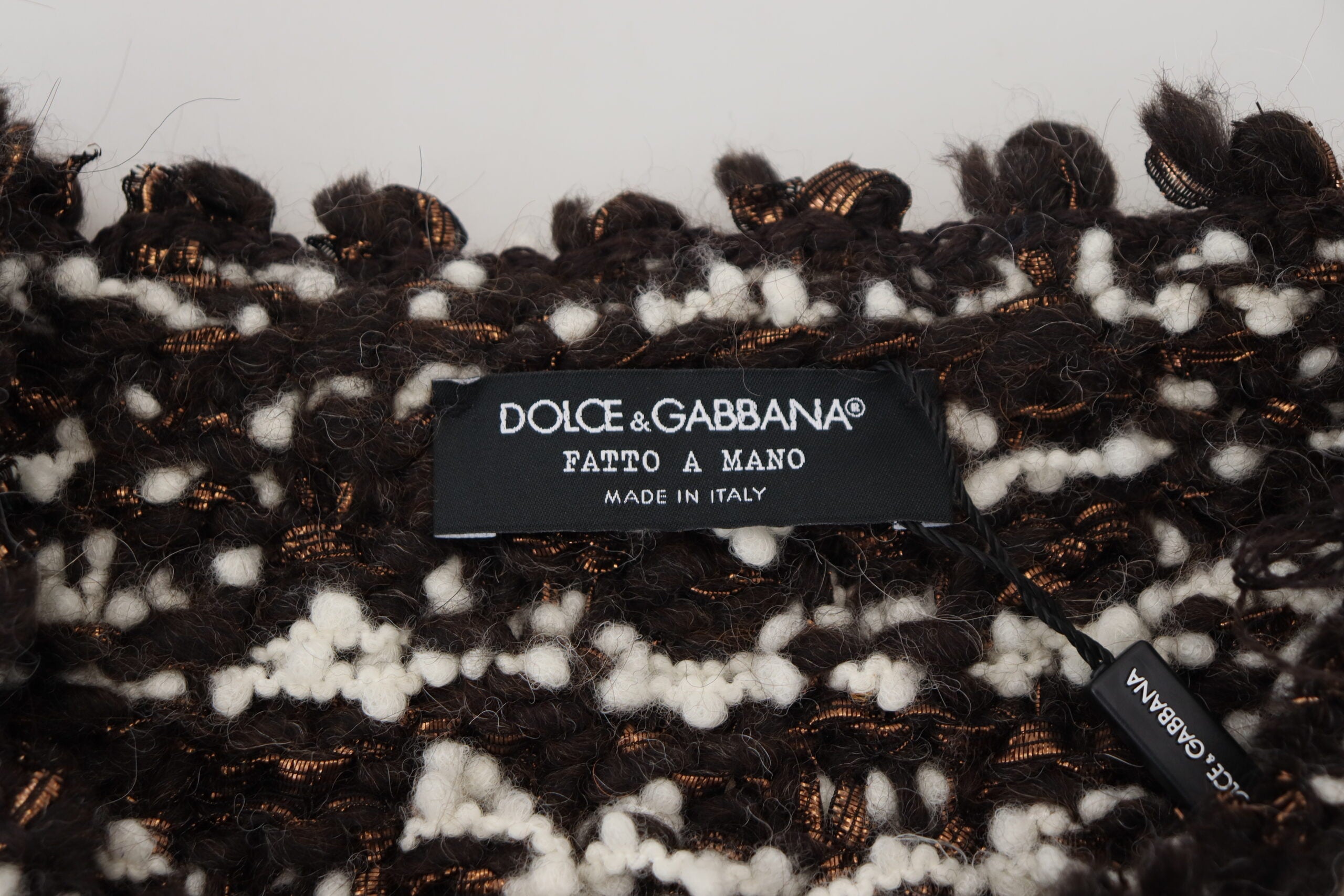 Елегантен бронзов плетен пуловер от Dolce & Gabbana