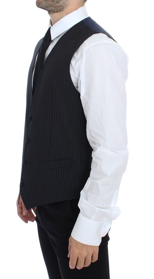 Елегантна рокля на сиви райета Dolce & Gabbana