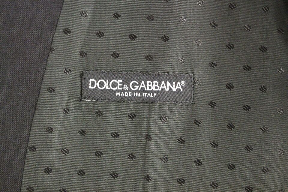 Елегантна черна вълнена официална рокля елек Dolce & Gabbana