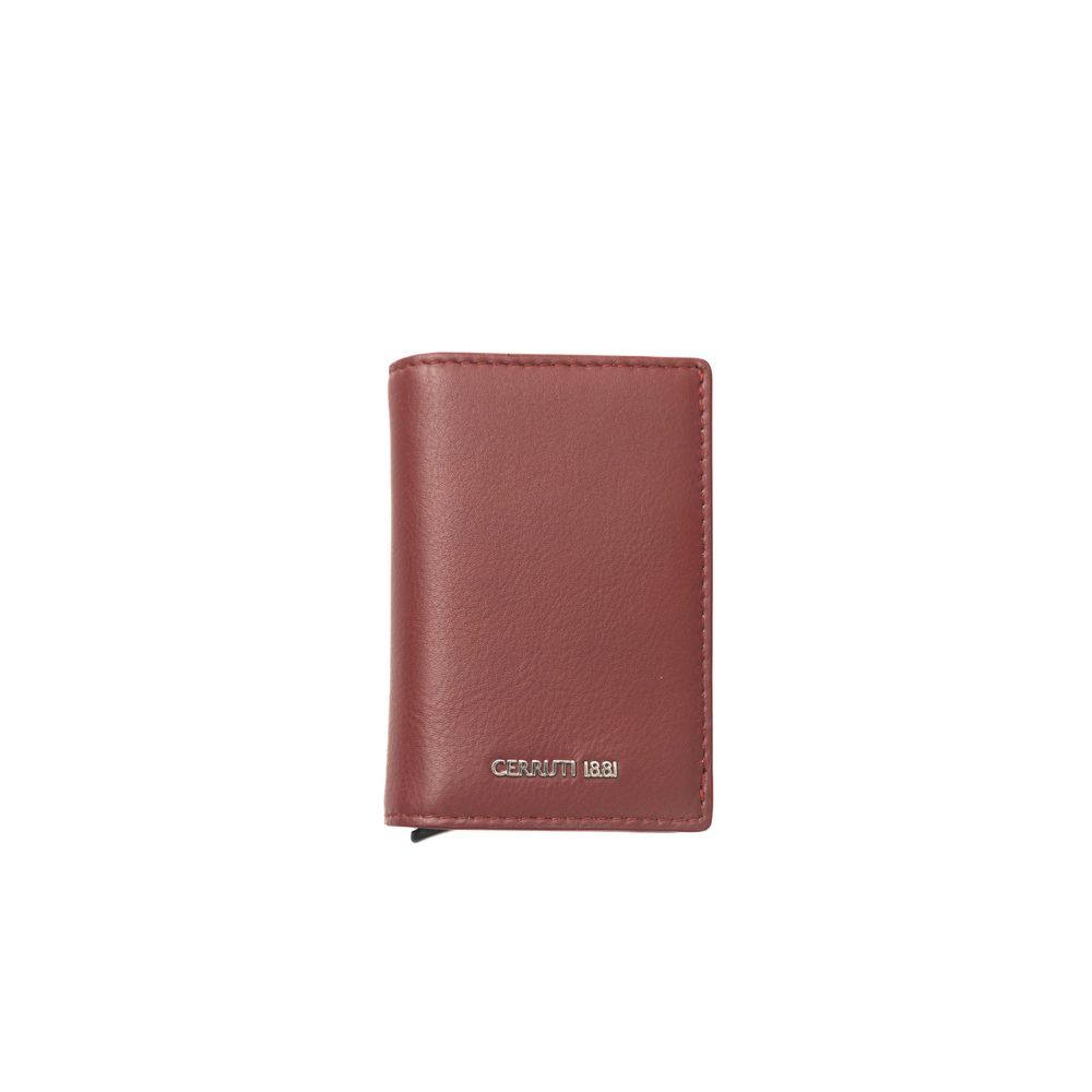 Червен мъжки портфейл от телешка кожа Cerruti 1881