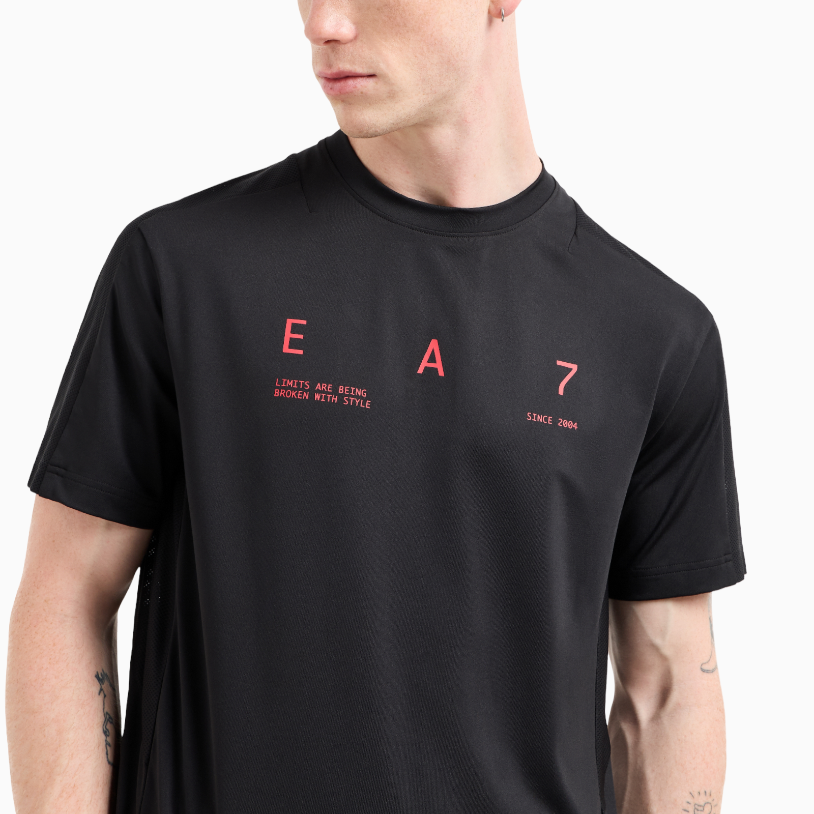 Мъжка черна тениска EA7 Emporio Armani 7M000110 AF13802 Detail