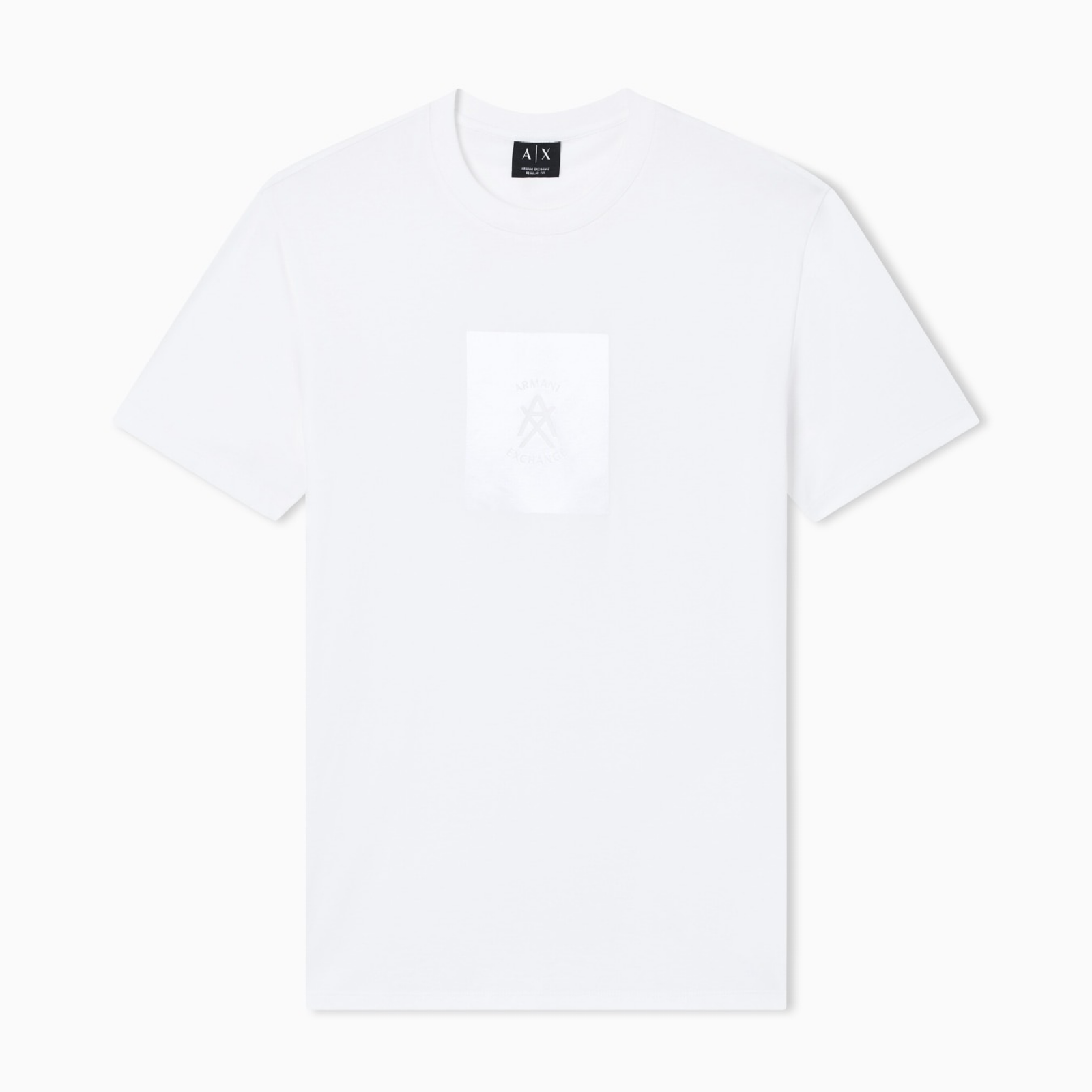 Мъжка бяла тениска Armani Exchange Men T-shirt XM002213 AF10356 U0009 Front View