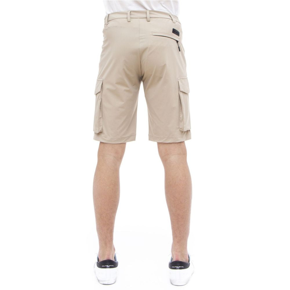 Мъжки карго къси панталони в бежово Men’s cargo shorts People Of Shibuya in Beige Back view