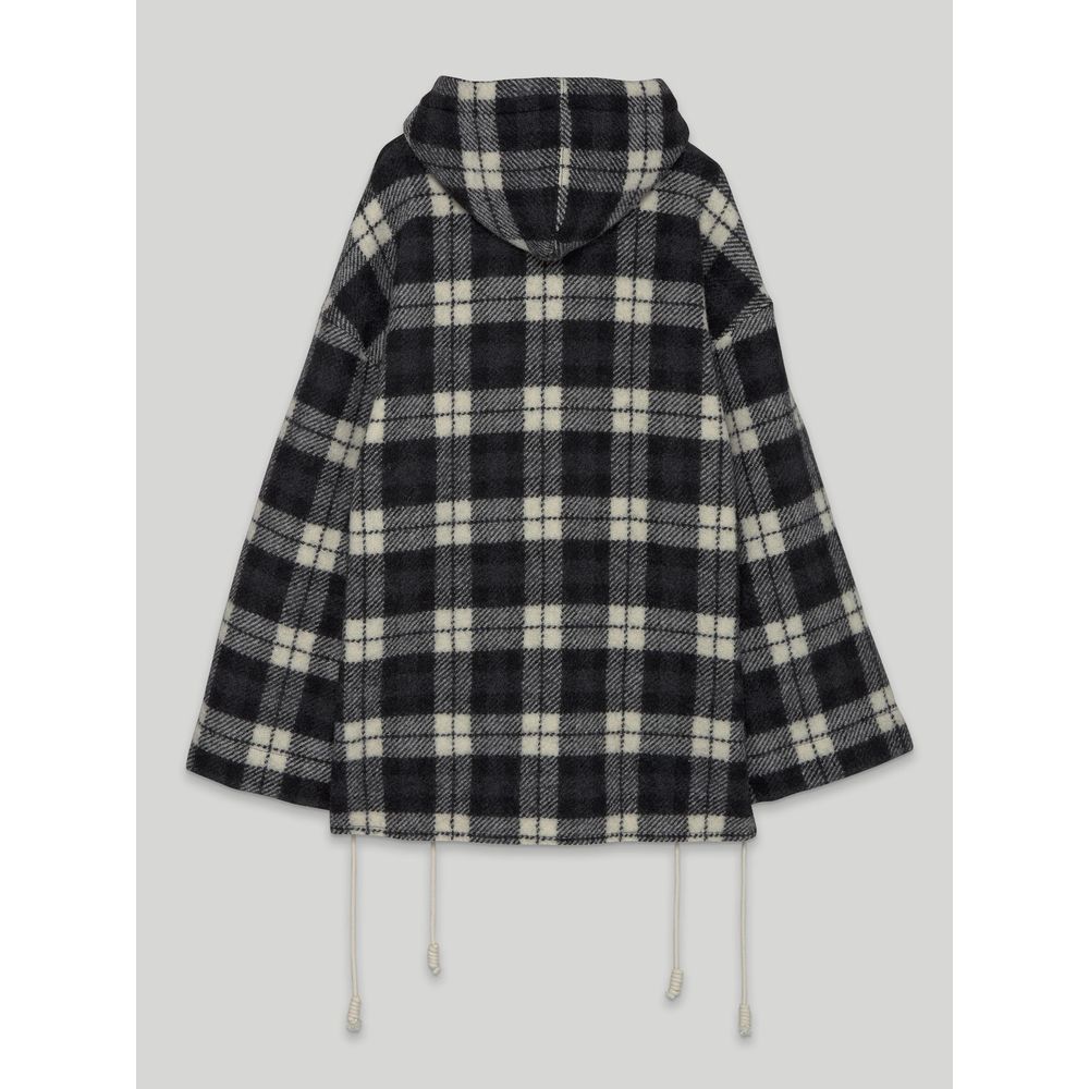 Palm Angels Archival Check Cashmere Hooded Men Jacket