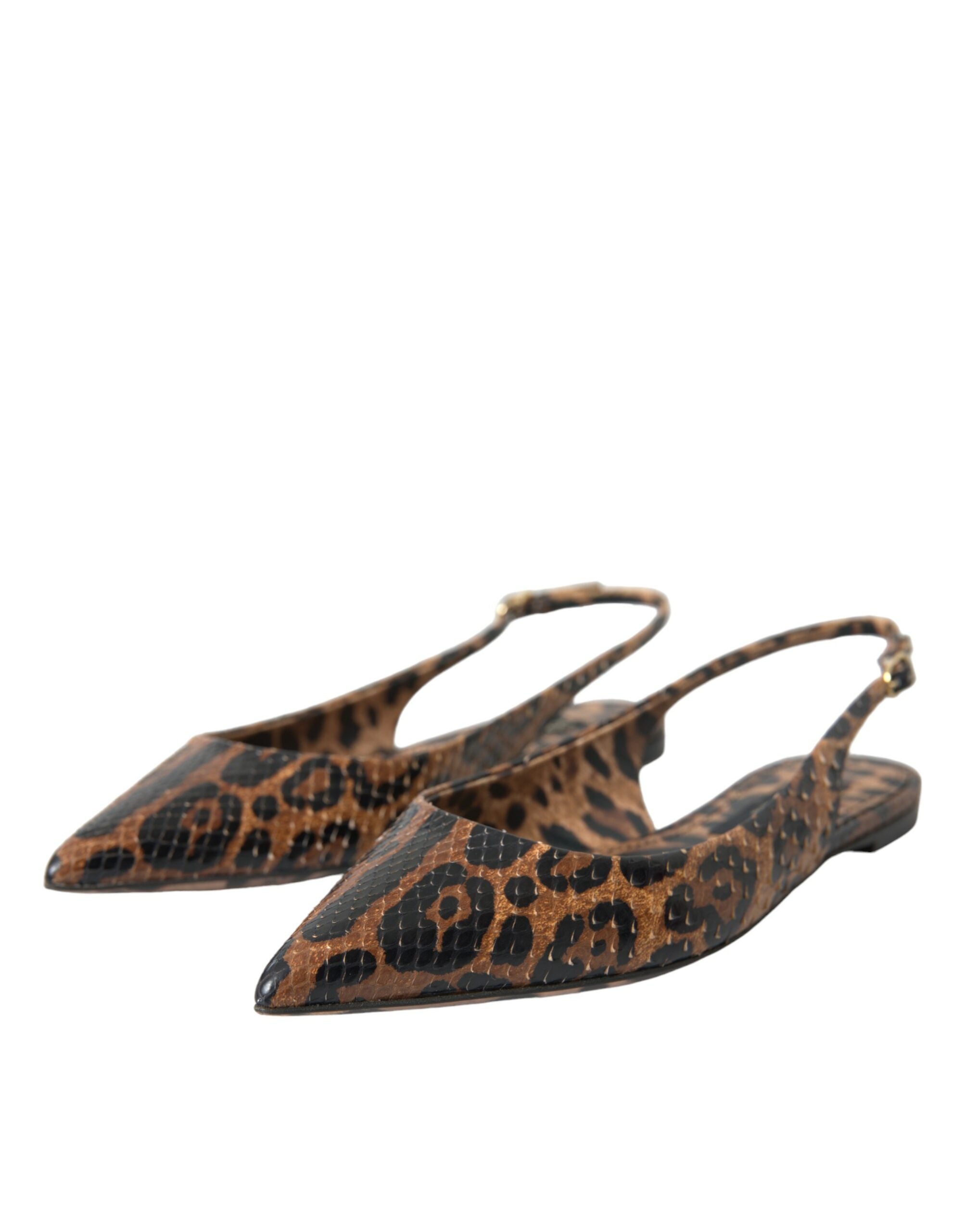 Обувки Dolce & Gabbana с кафяв леопард и екзотична кожа