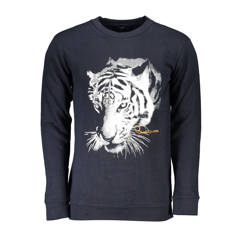 Мъжка блуза с дълъг ръкав Men’s sweatshirt Cavalli Class RXT65BCF062 04926 Dark Blue front view
