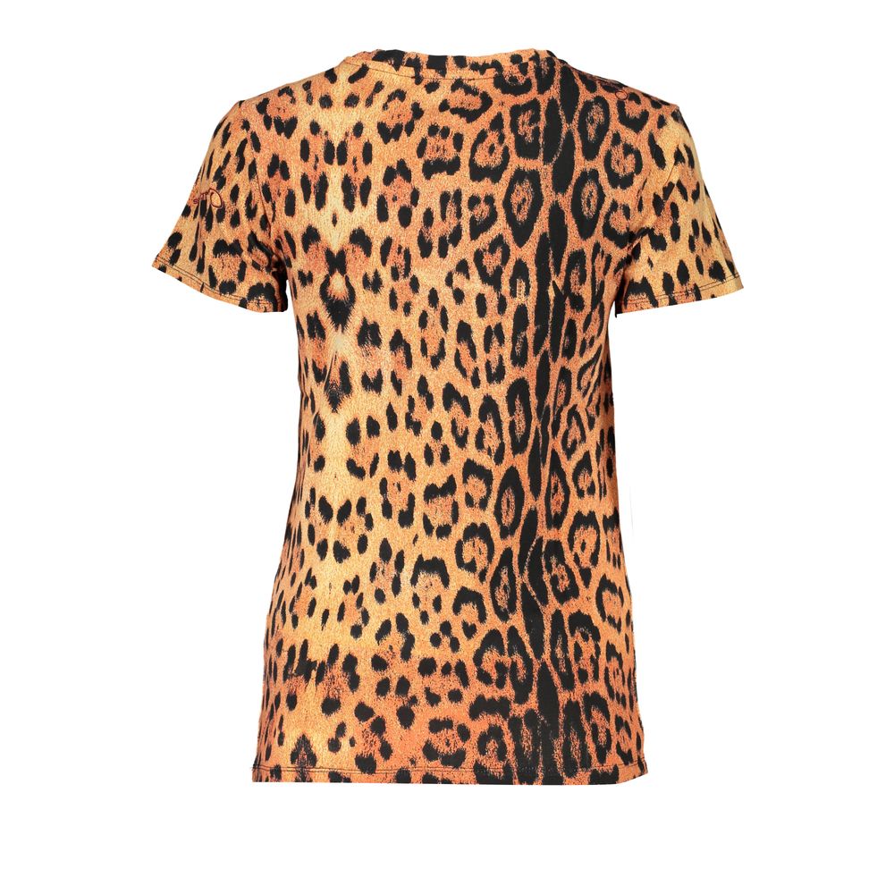 Дамска леопардова тениска Cavalli Class Women’s t-shirt Cavalli Class RXT62P JFH68 00504 Leopard print back view