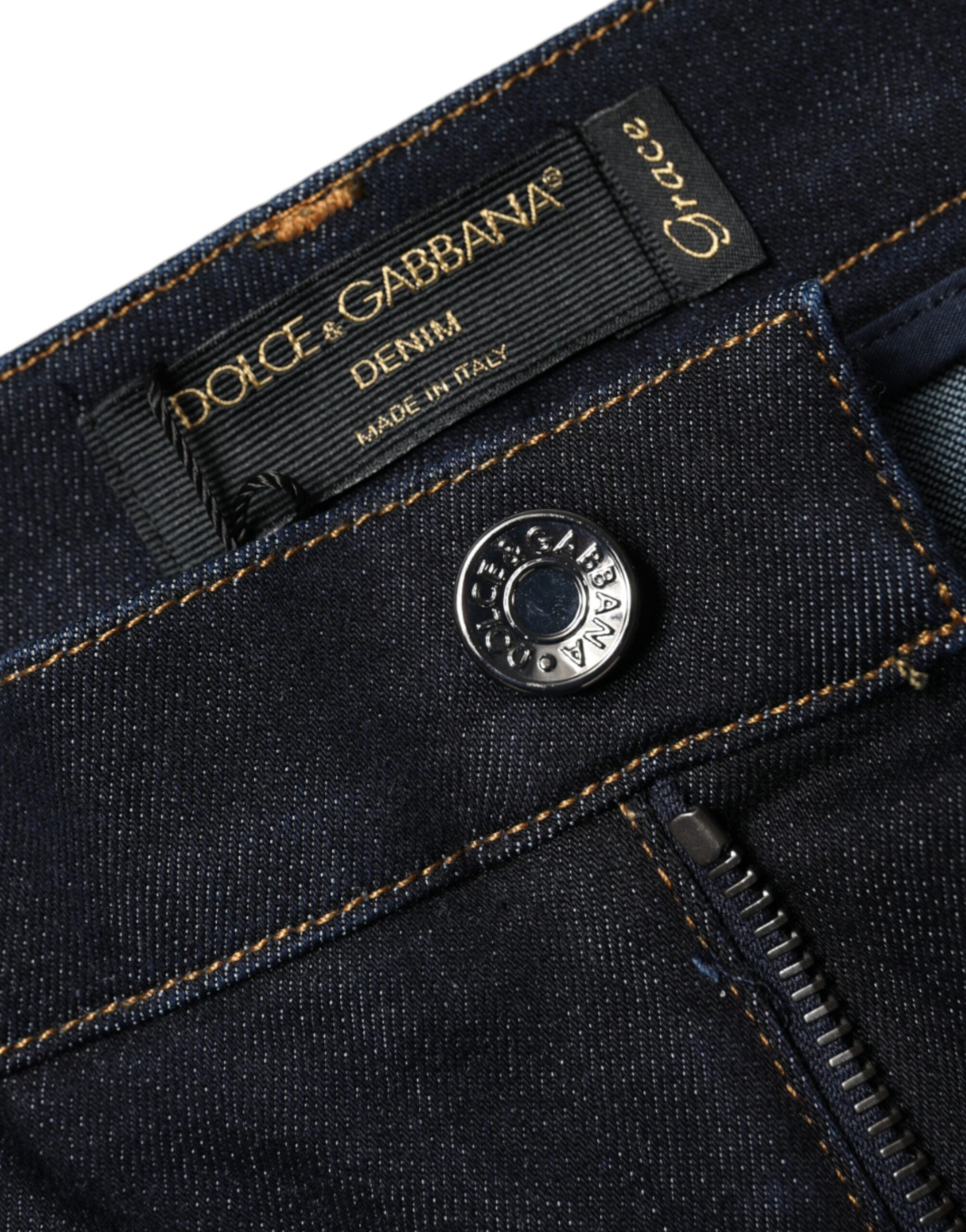 Тесни дънки Dolce & Gabbana Black GRACE с висока талия