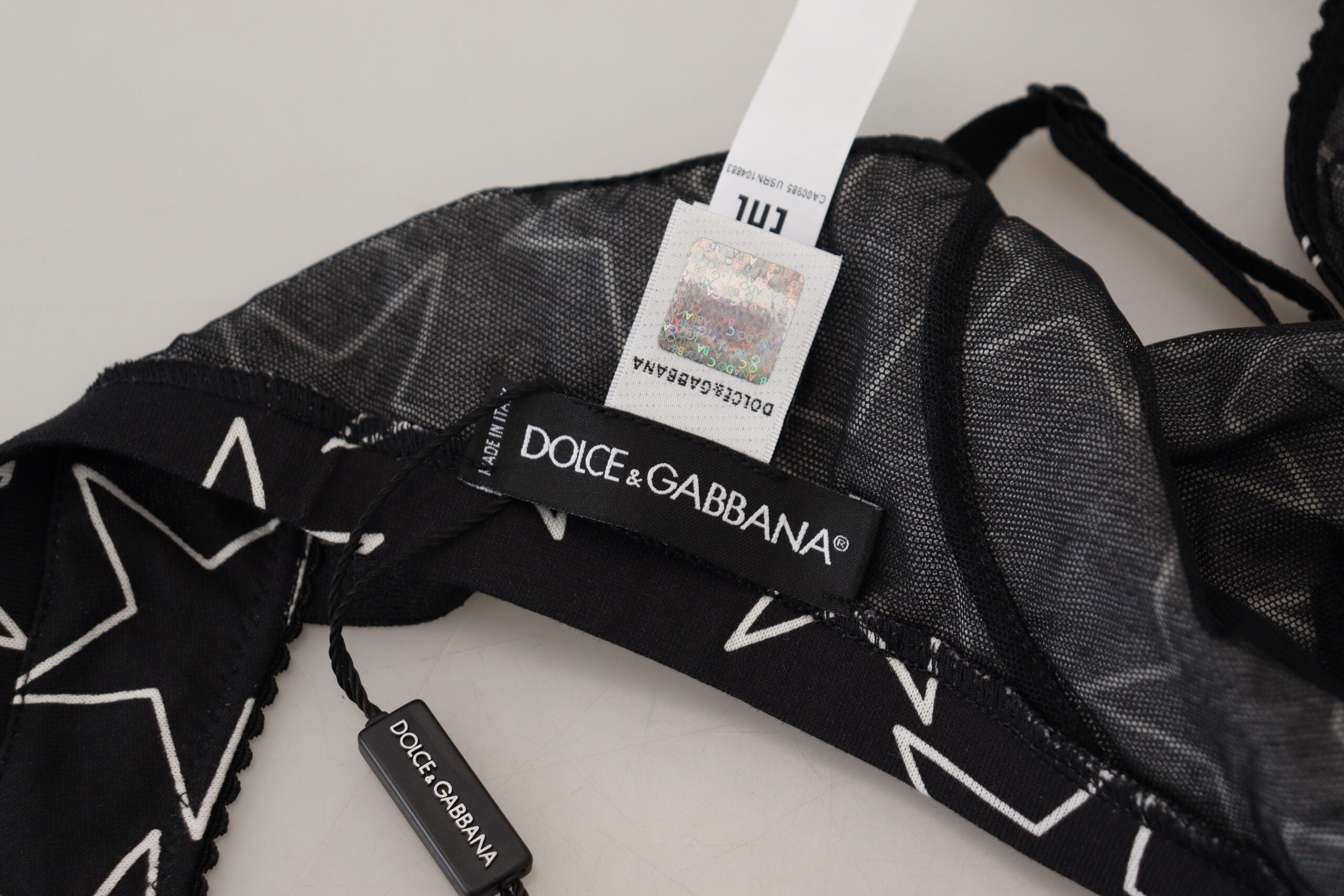 Dolce & Gabbana Black Millennials Star Non Wire памучен сутиен Бельо