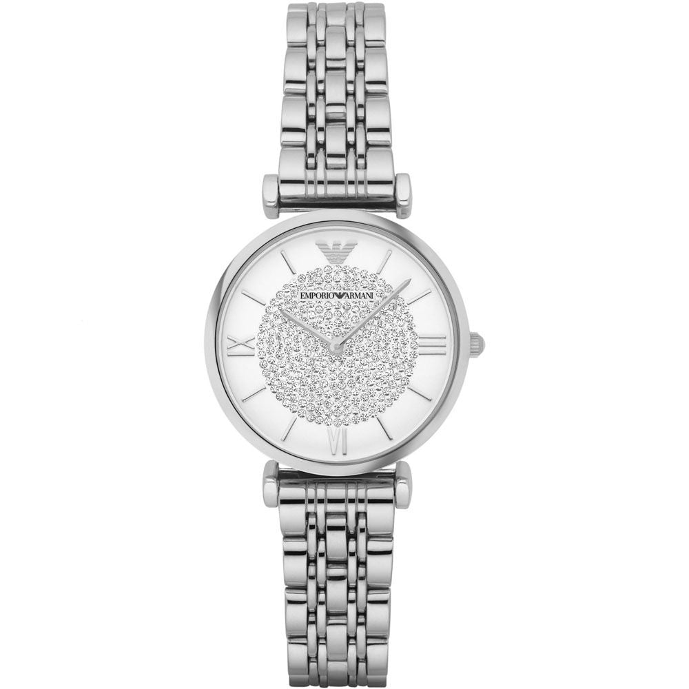 Сребърен стоманен часовник Emporio Armani