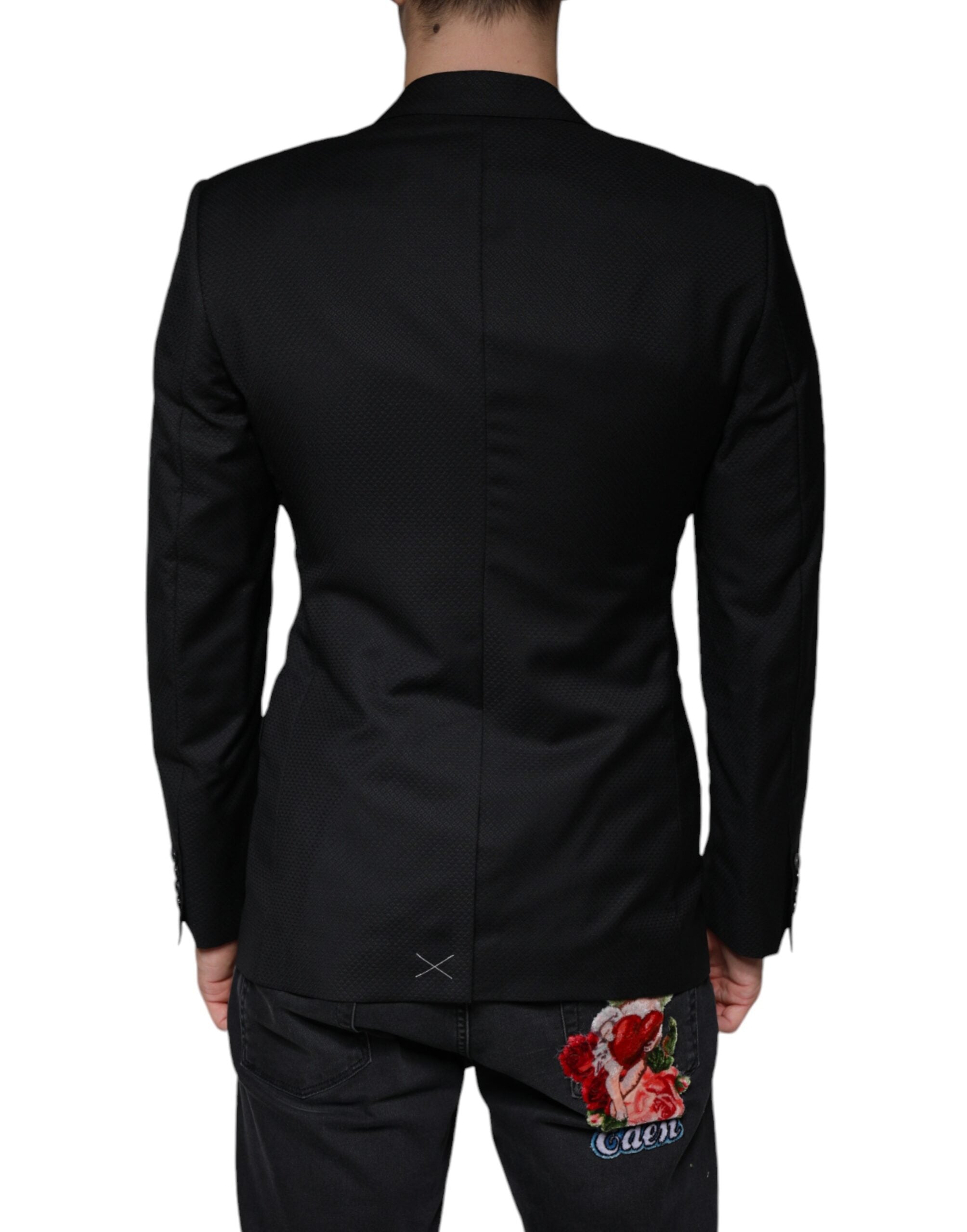 Dolce & Gabbana Черно едноредно блейзър MARTINI Bee