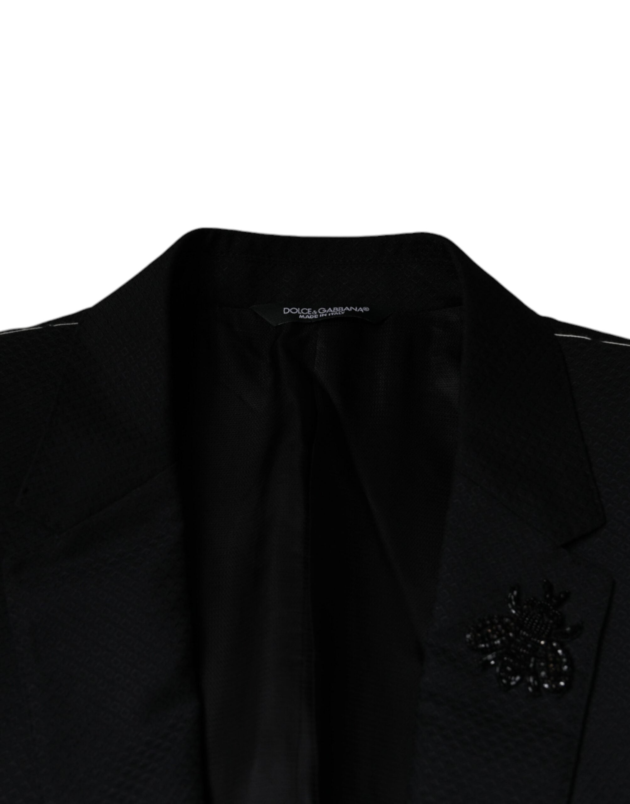 Dolce & Gabbana Черно едноредно блейзър MARTINI Bee
