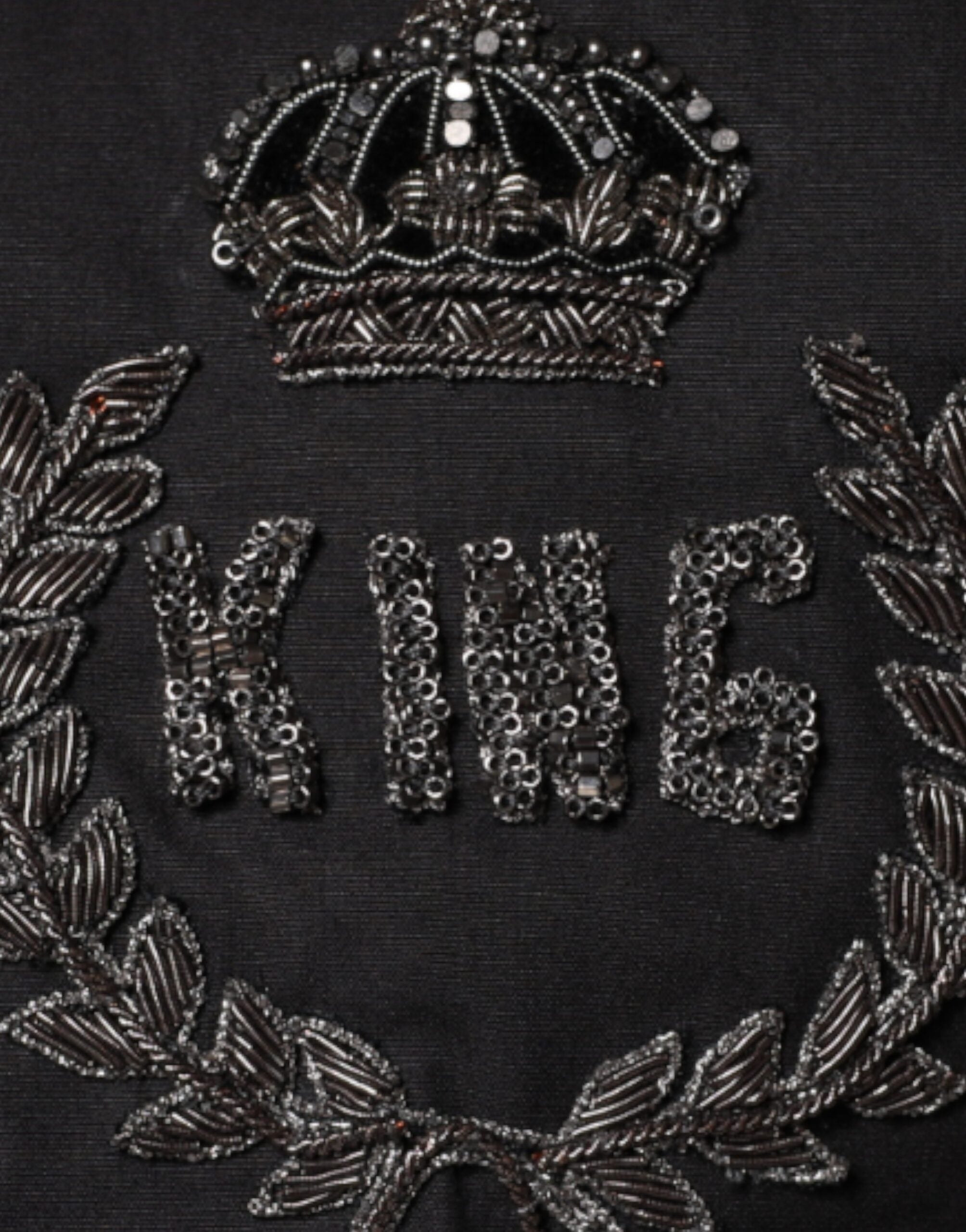 Риза Dolce & Gabbana Black King Crown с бродирана златна рокля