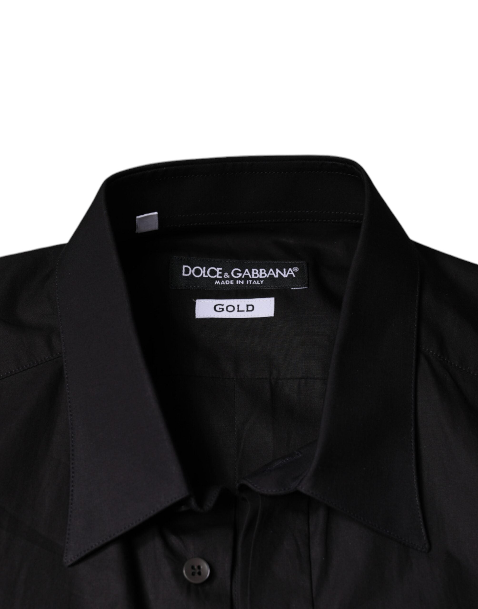 Риза Dolce & Gabbana Black King Crown с бродирана златна рокля