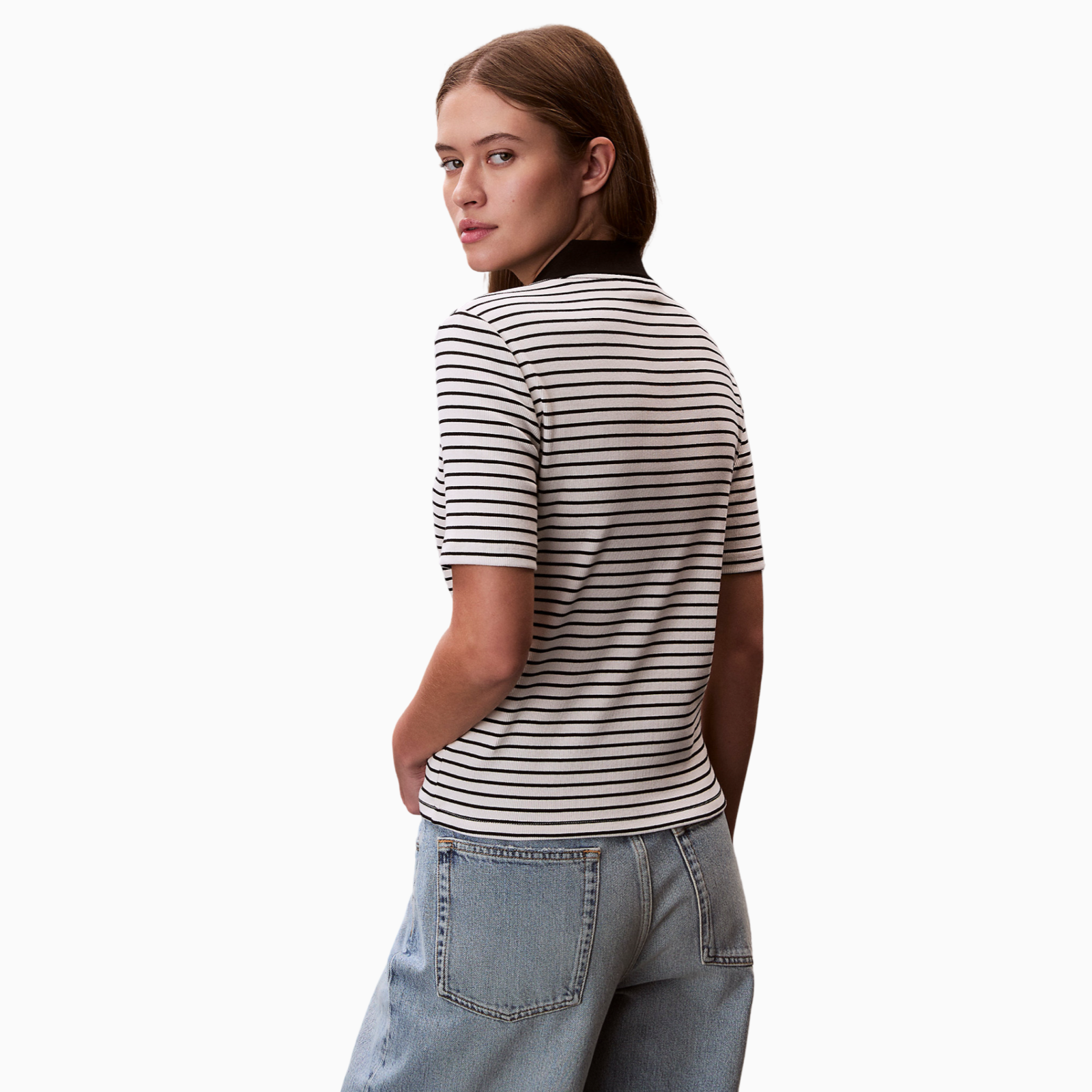 Дамска поло тениска Calvin Klein Jeans LV047F835G XDY Back View