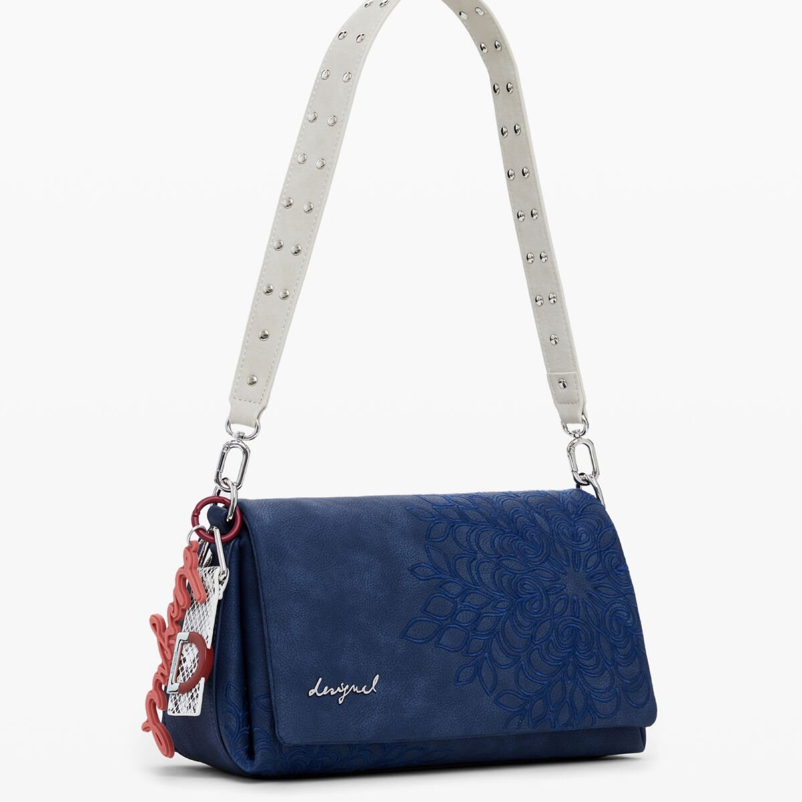 Дамска синя чанта Desigual Crossbody Bag 25WAXPBF Side View