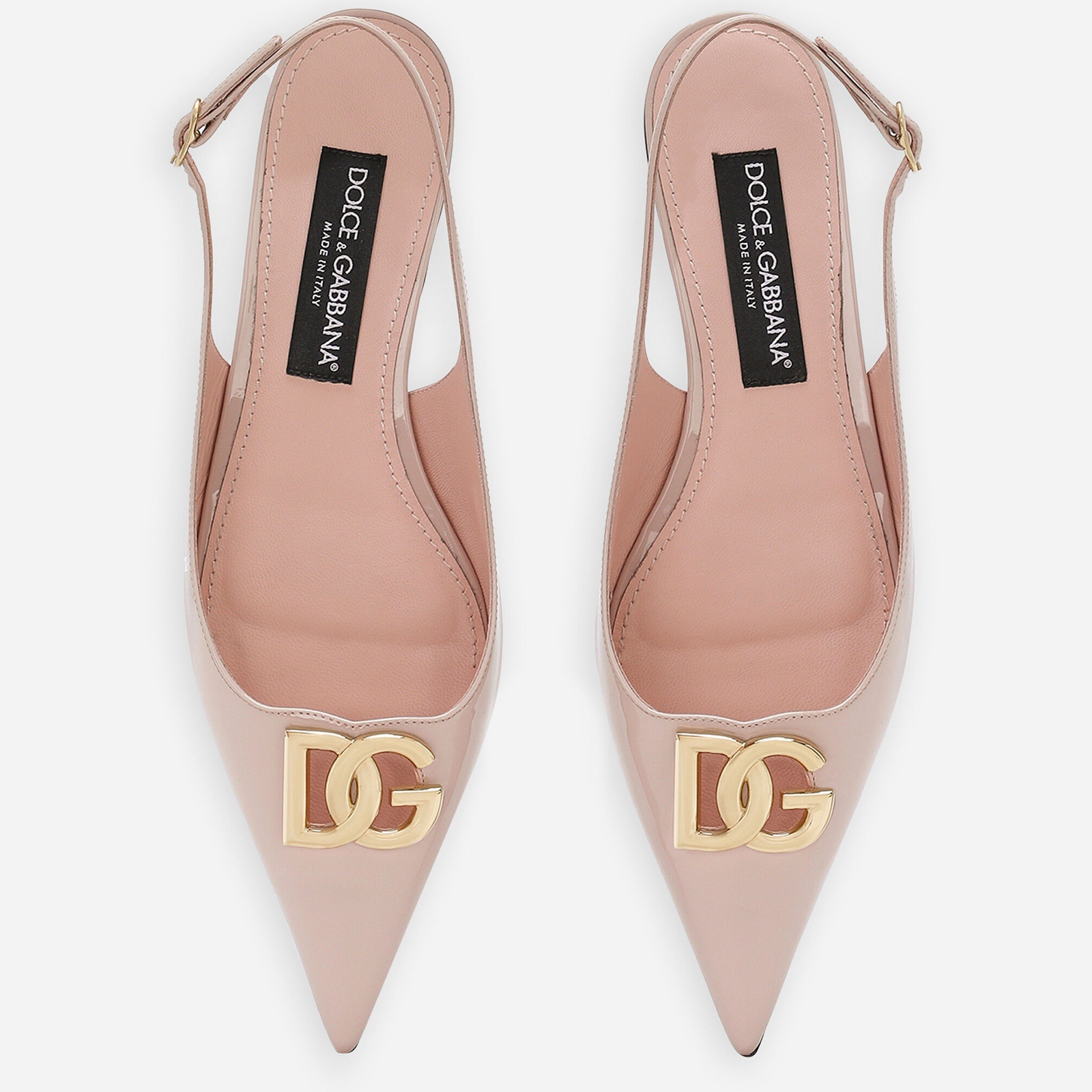 Dolce & Gabbana Polished Calfskin Slingbacks Top View