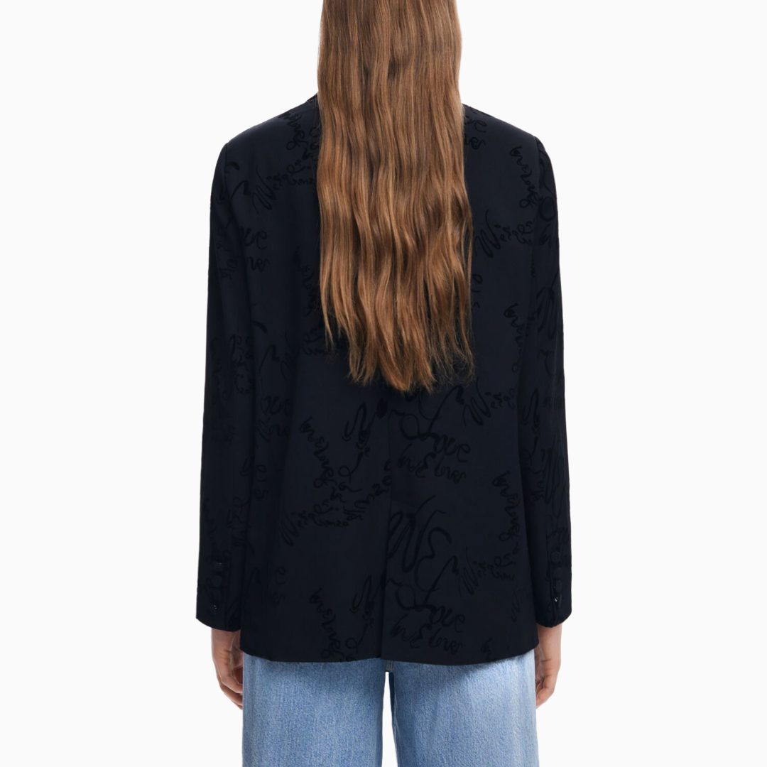 Дамско черно сако Desigual 25SWEW22